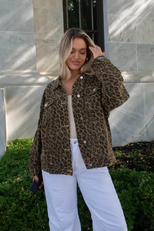Oversized Leopard Jacket sold by LANE 201
