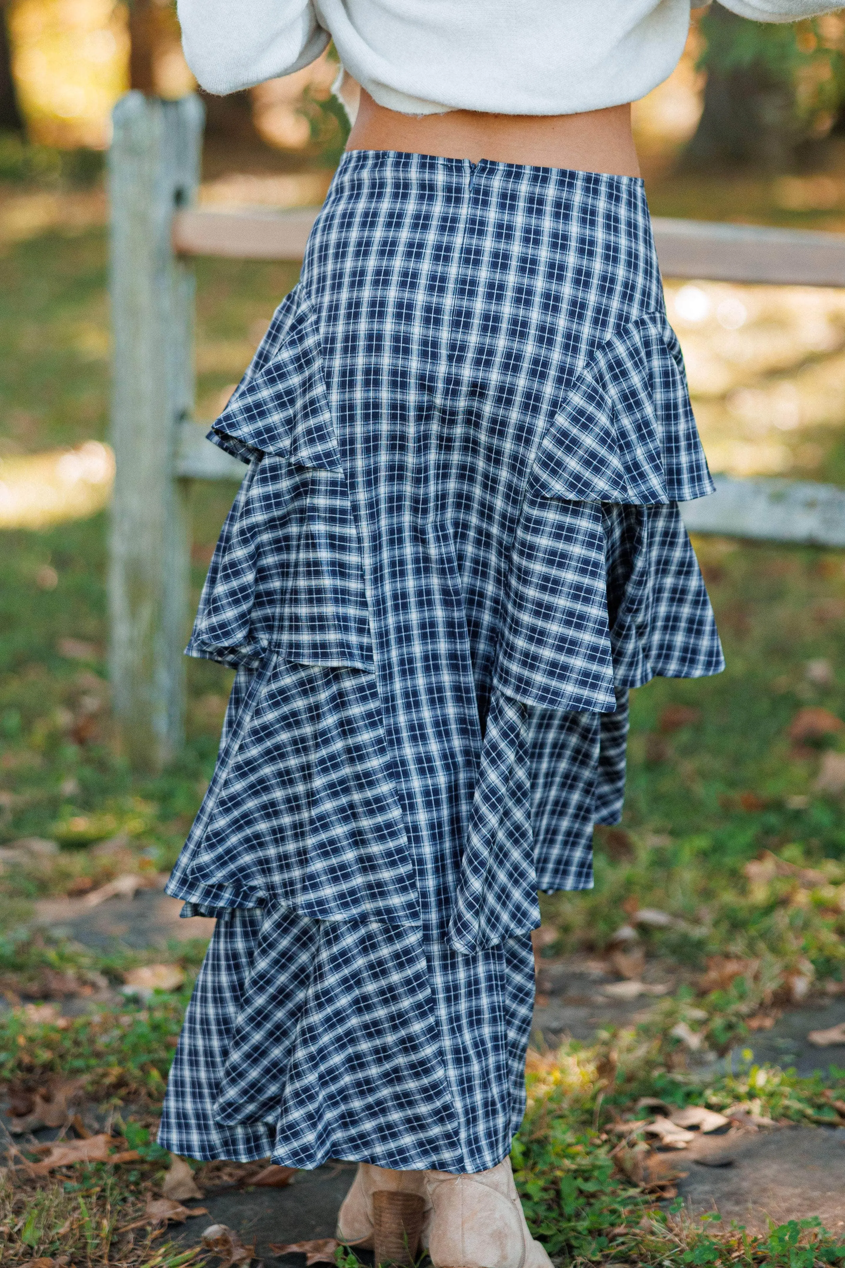 Chateau Check Maxi Skirt sold by LANE 201 product image thumbnail 3