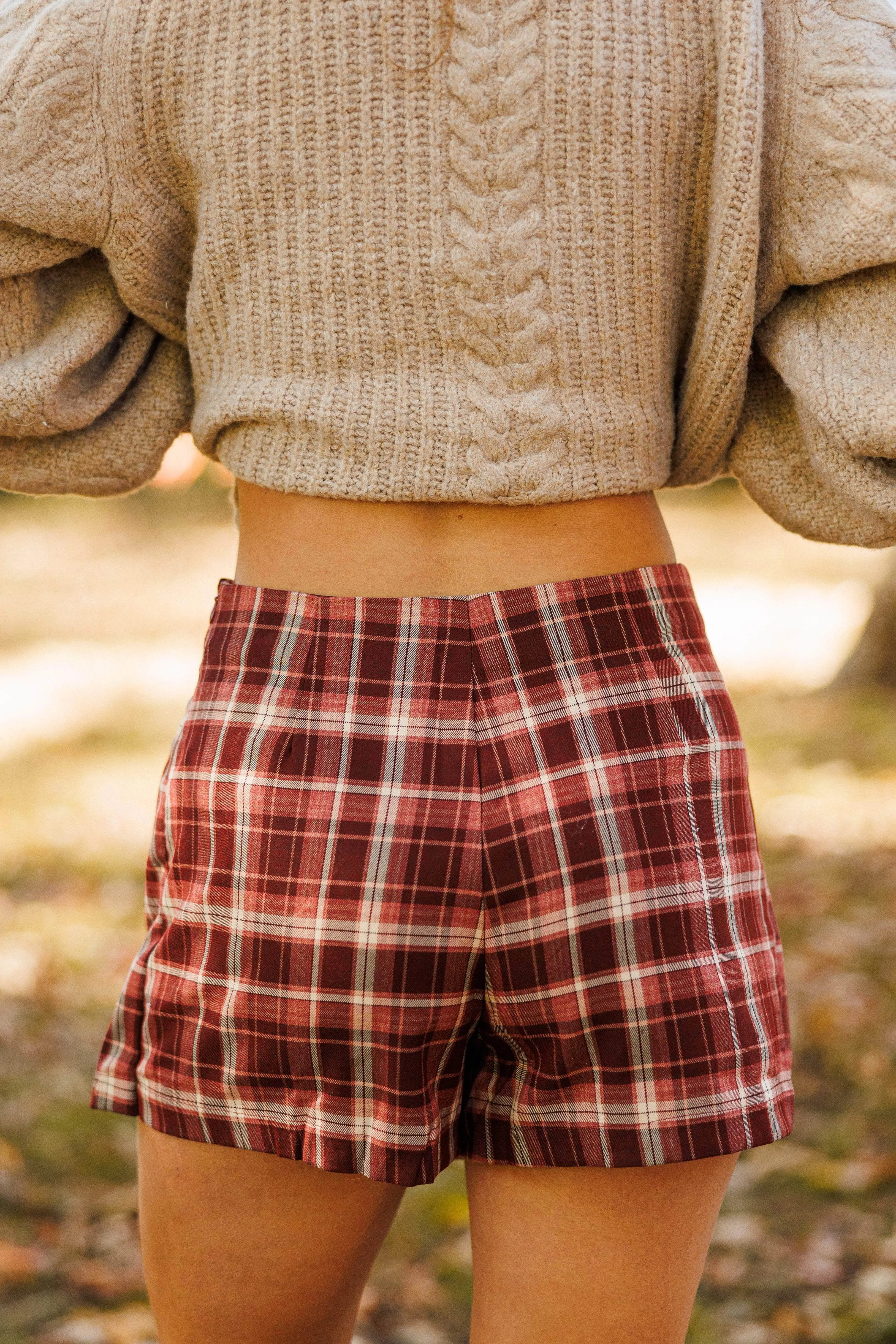 Chestnut Season Mini Skort sold by LANE 201 product image thumbnail 2