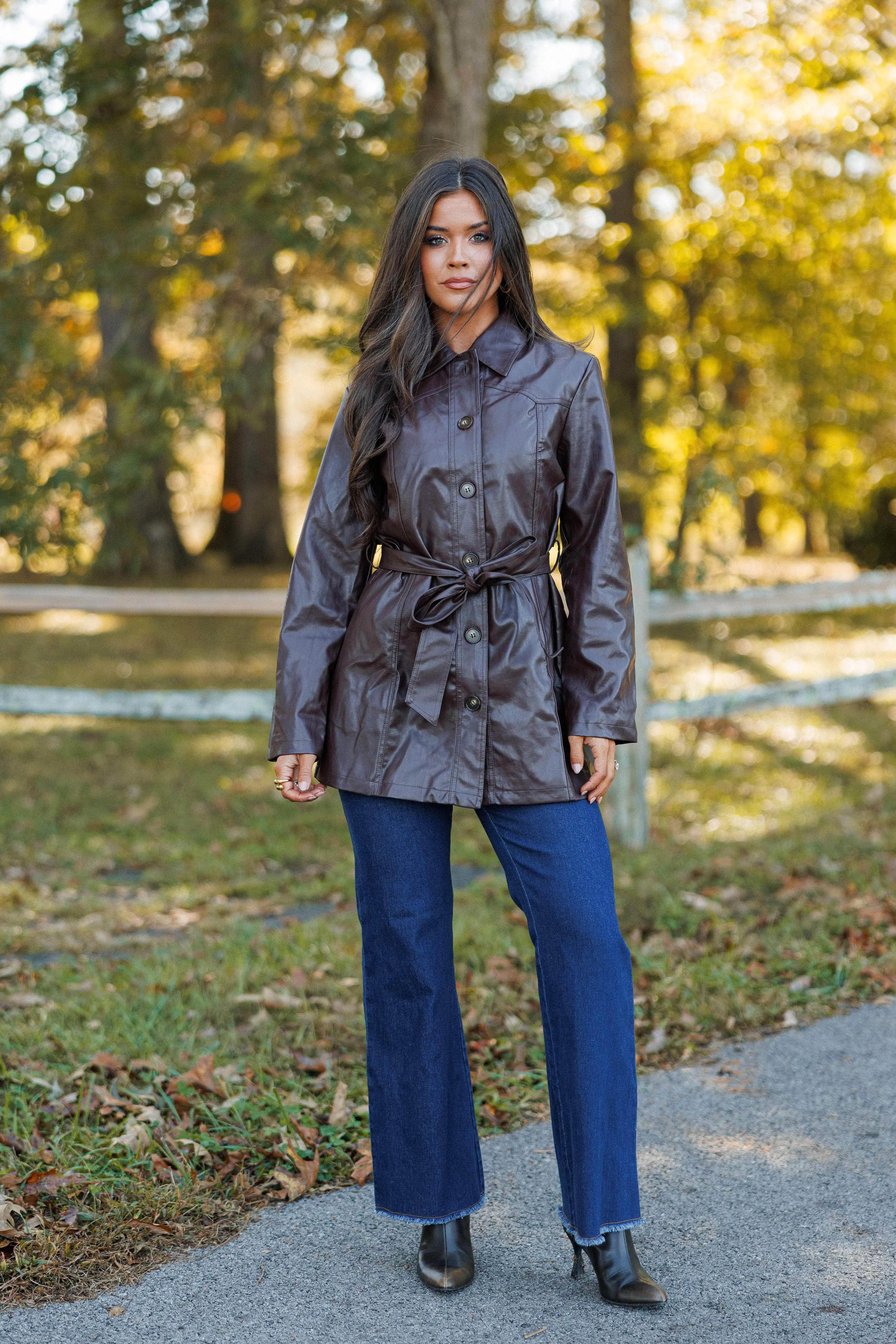 Autumn In Oxford Belted Jacket sold by LANE 201 product image thumbnail 4
