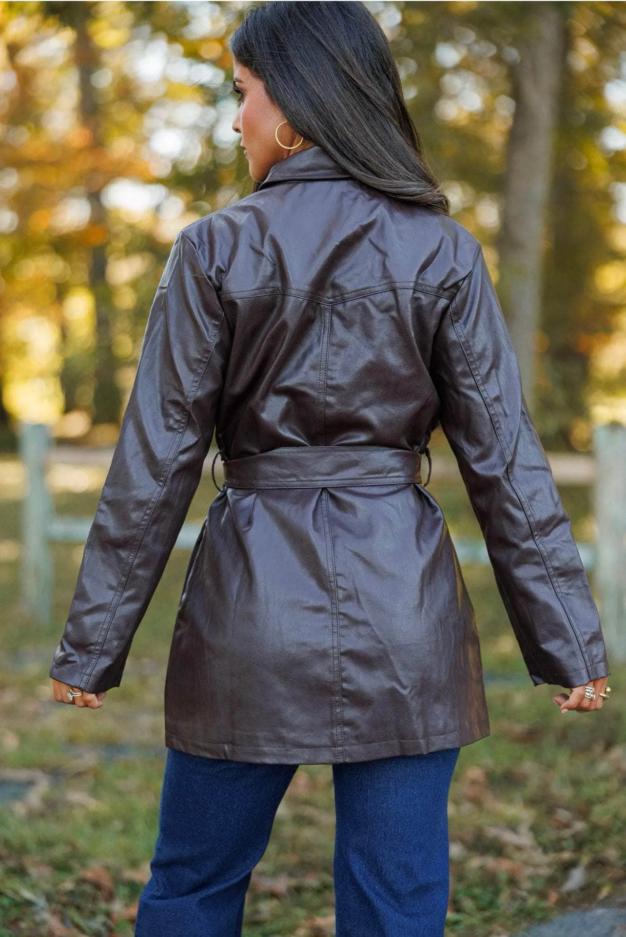 Autumn In Oxford Belted Jacket sold by LANE 201 product image thumbnail 2