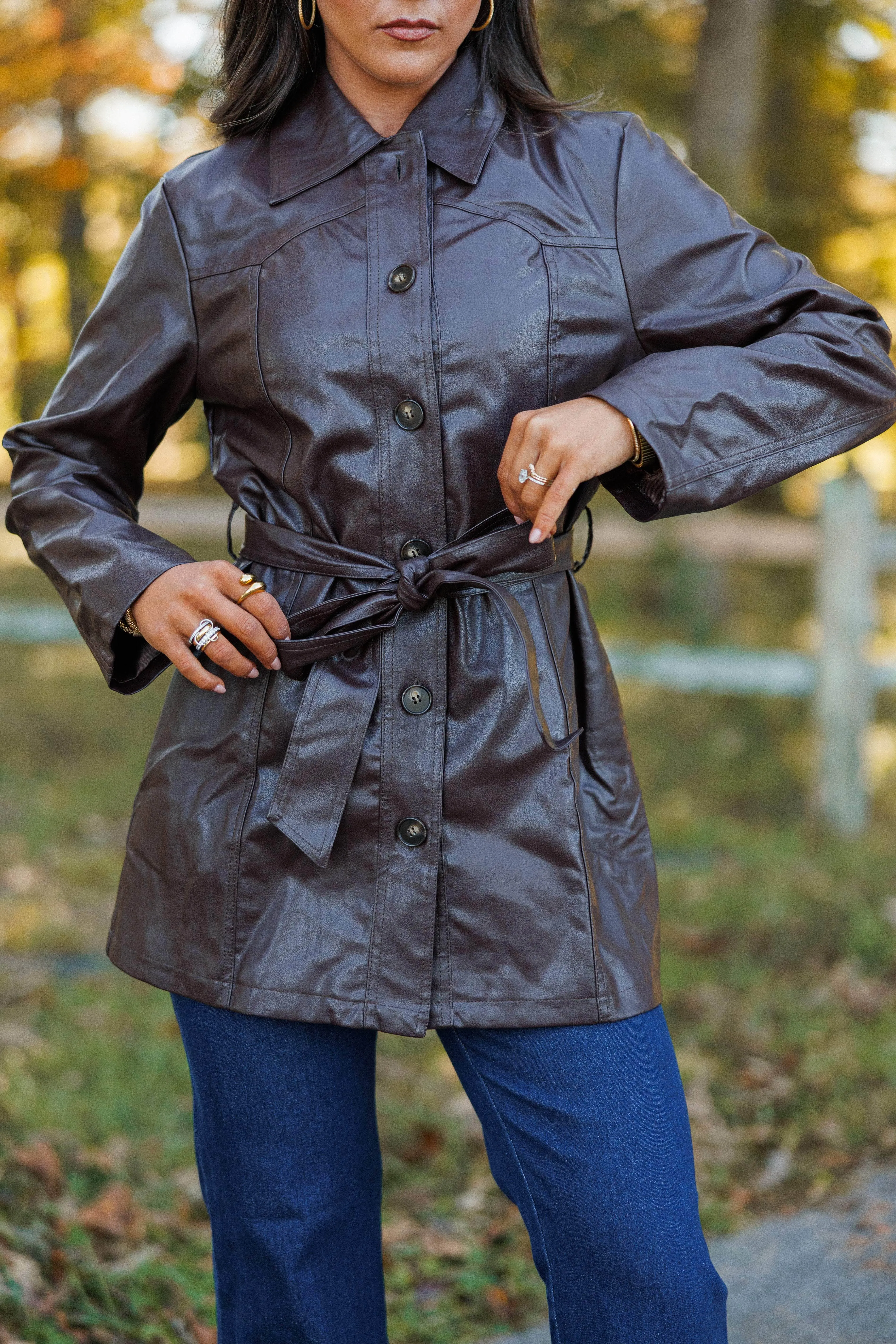 Autumn In Oxford Belted Jacket sold by LANE 201 product image thumbnail 3