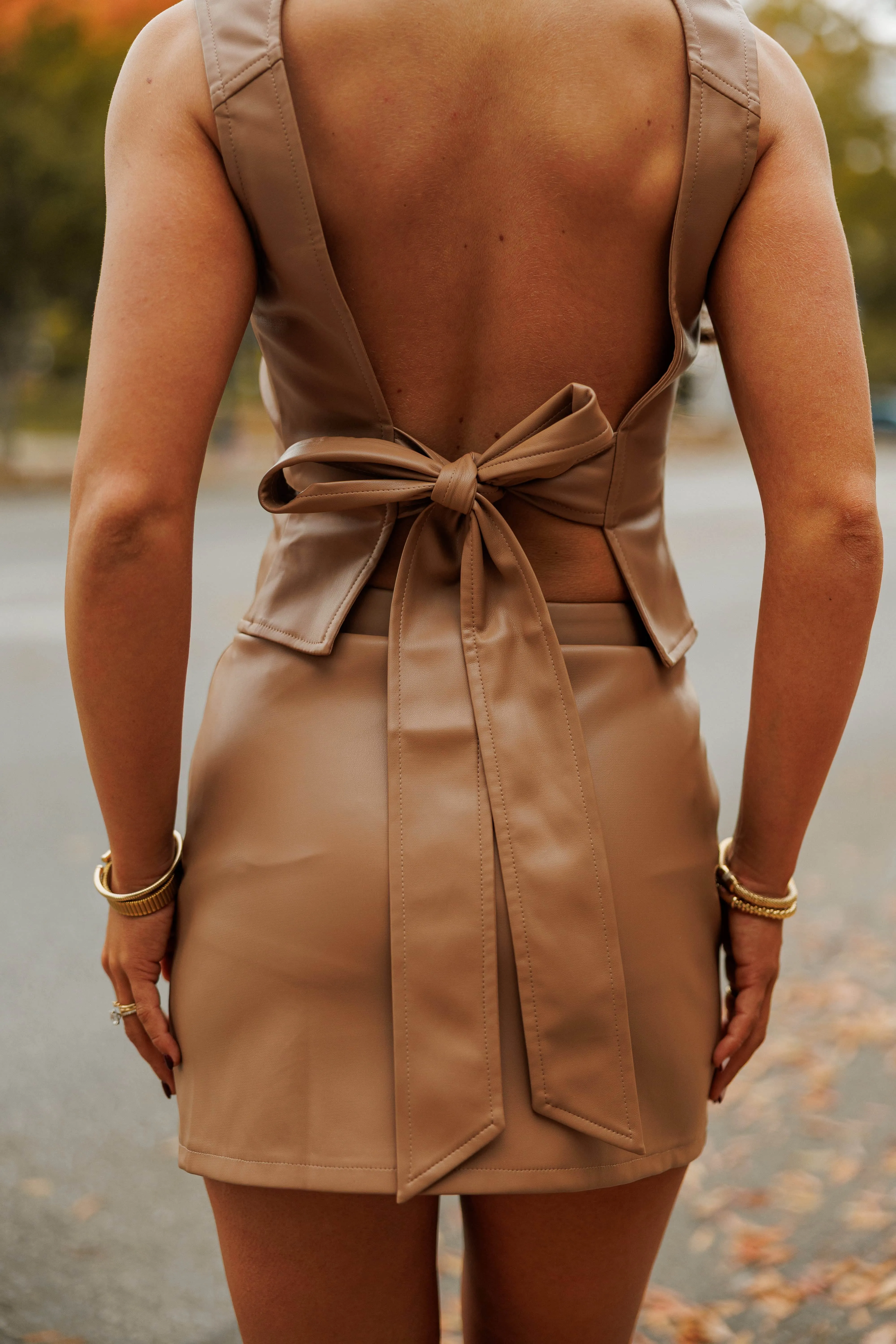 District Nights Leather Skort sold by LANE 201 product image thumbnail 2