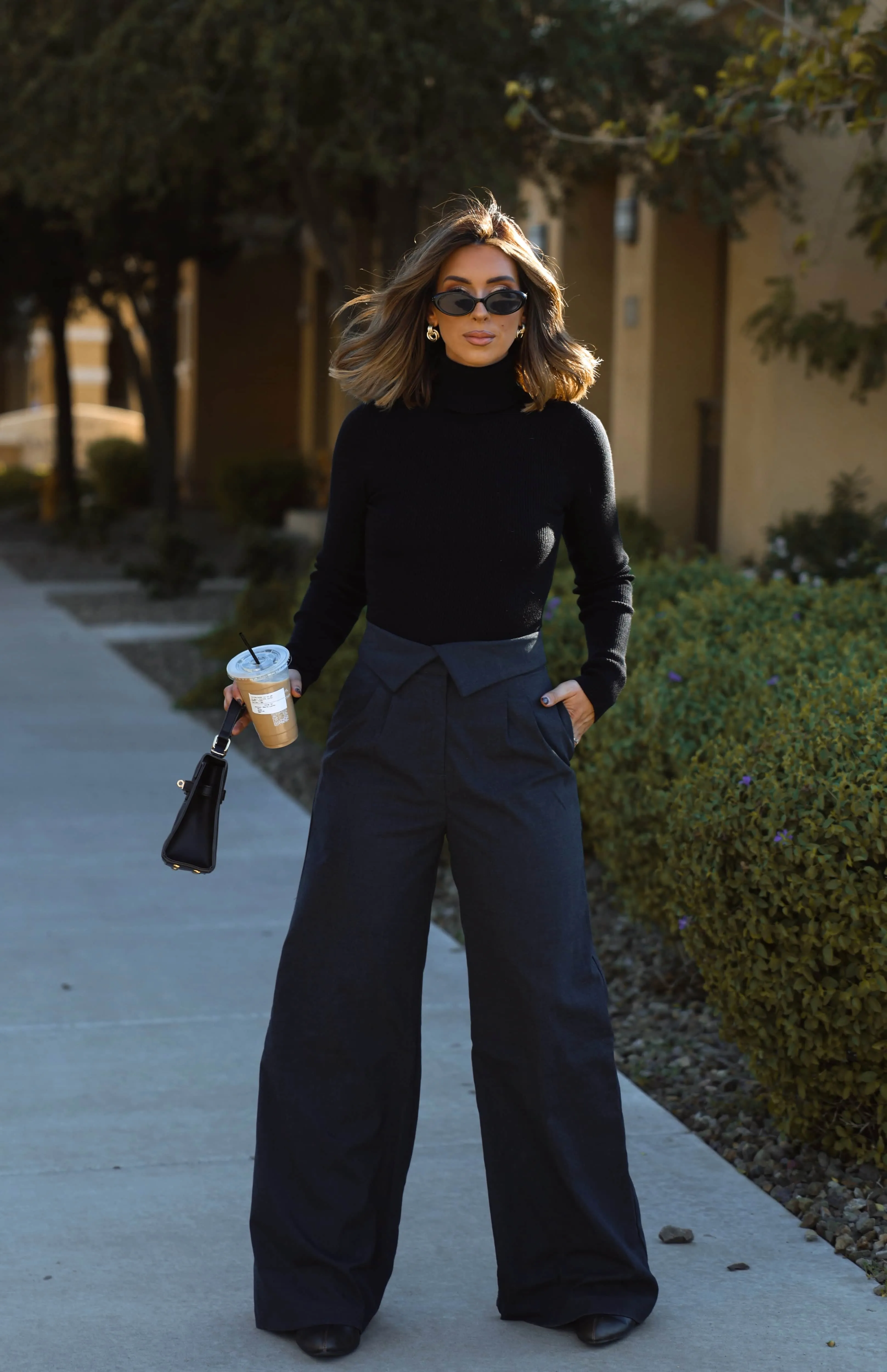 Dark Grey Linen Fold Over Pants sold by LANE 201 product image thumbnail 5