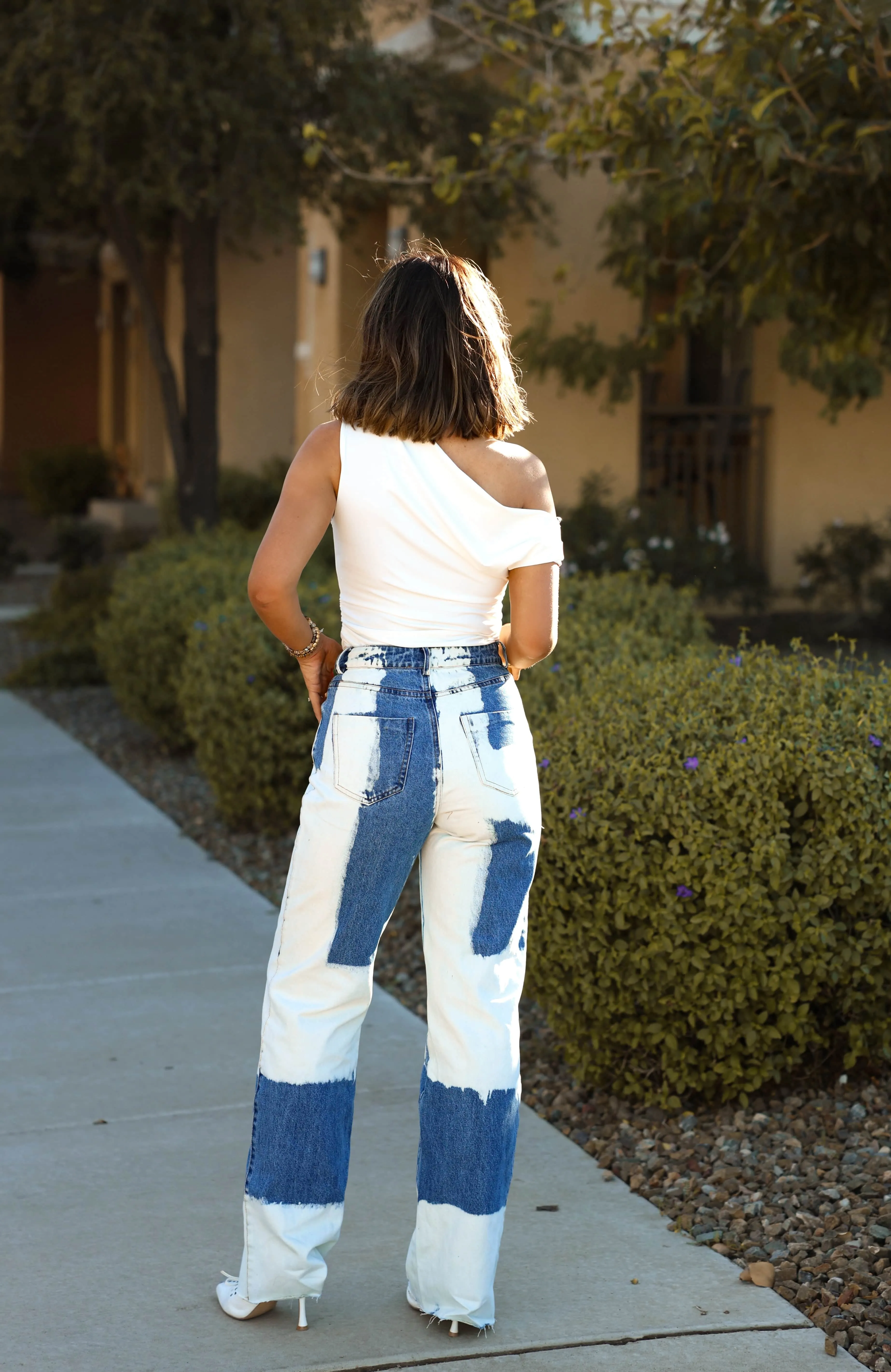 High Waisted Tie Dye Denim sold by LANE 201 product image thumbnail 2