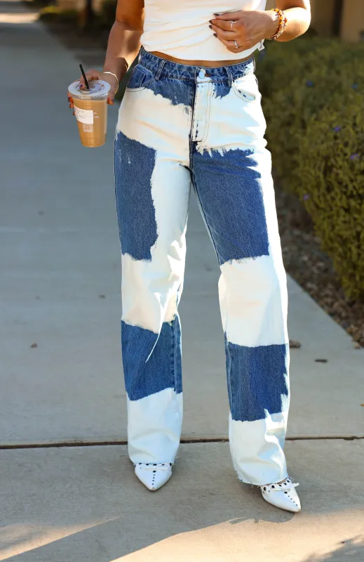 High Waisted Tie Dye Denim sold by LANE 201