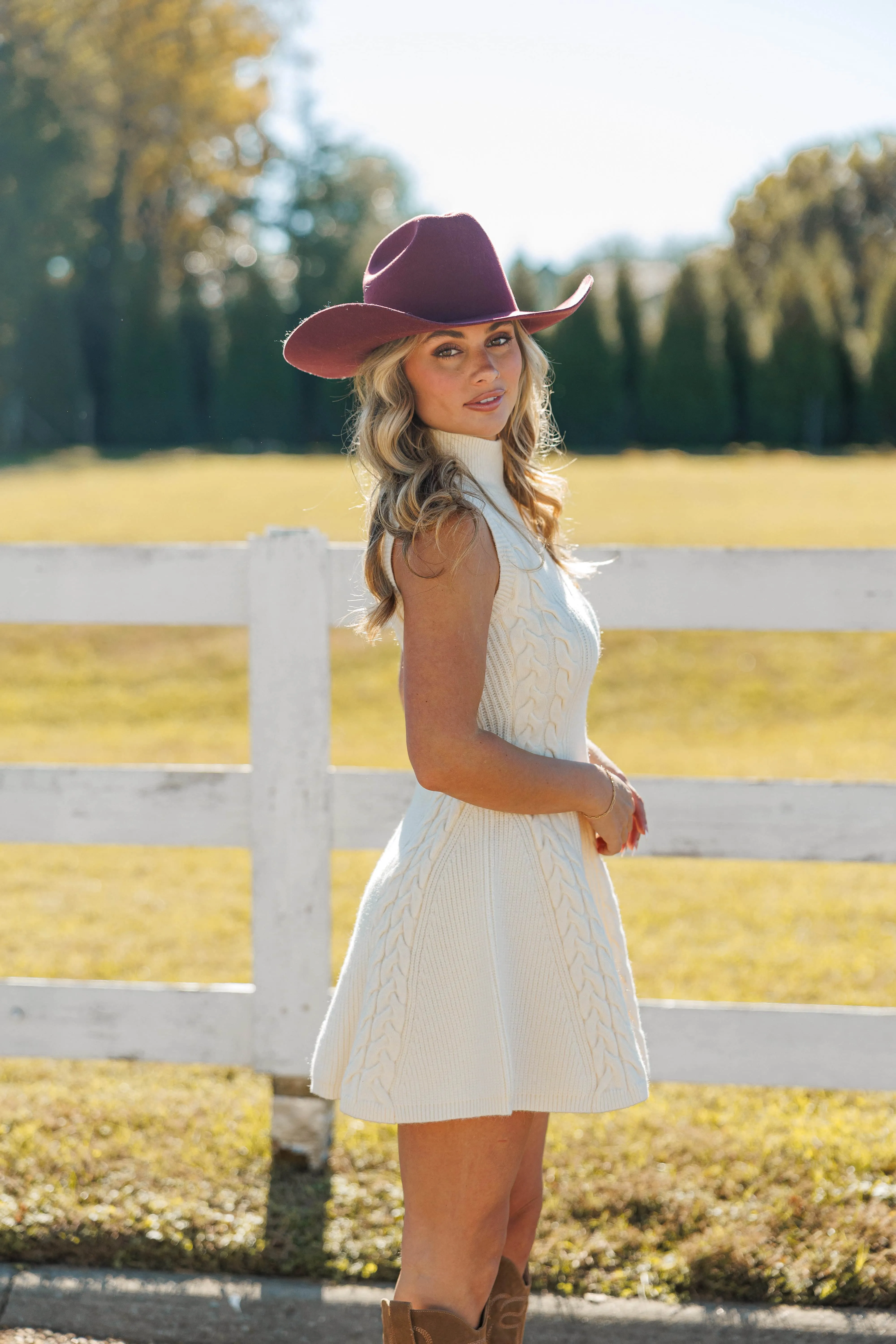 Cable Knit Flare Dress sold by LANE 201 product image thumbnail 4