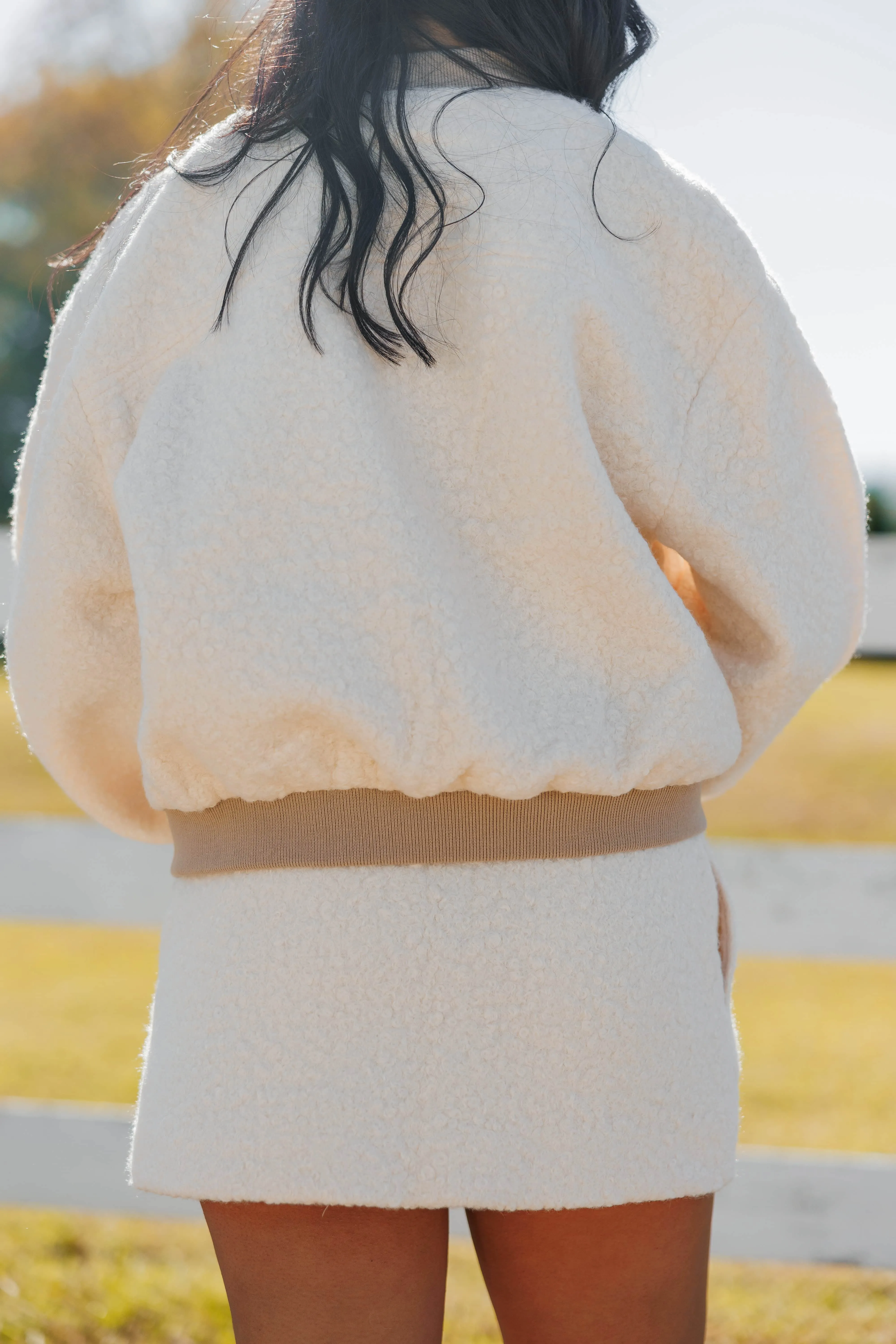 Ivory Fleece Jacket sold by LANE 201 product image thumbnail 2