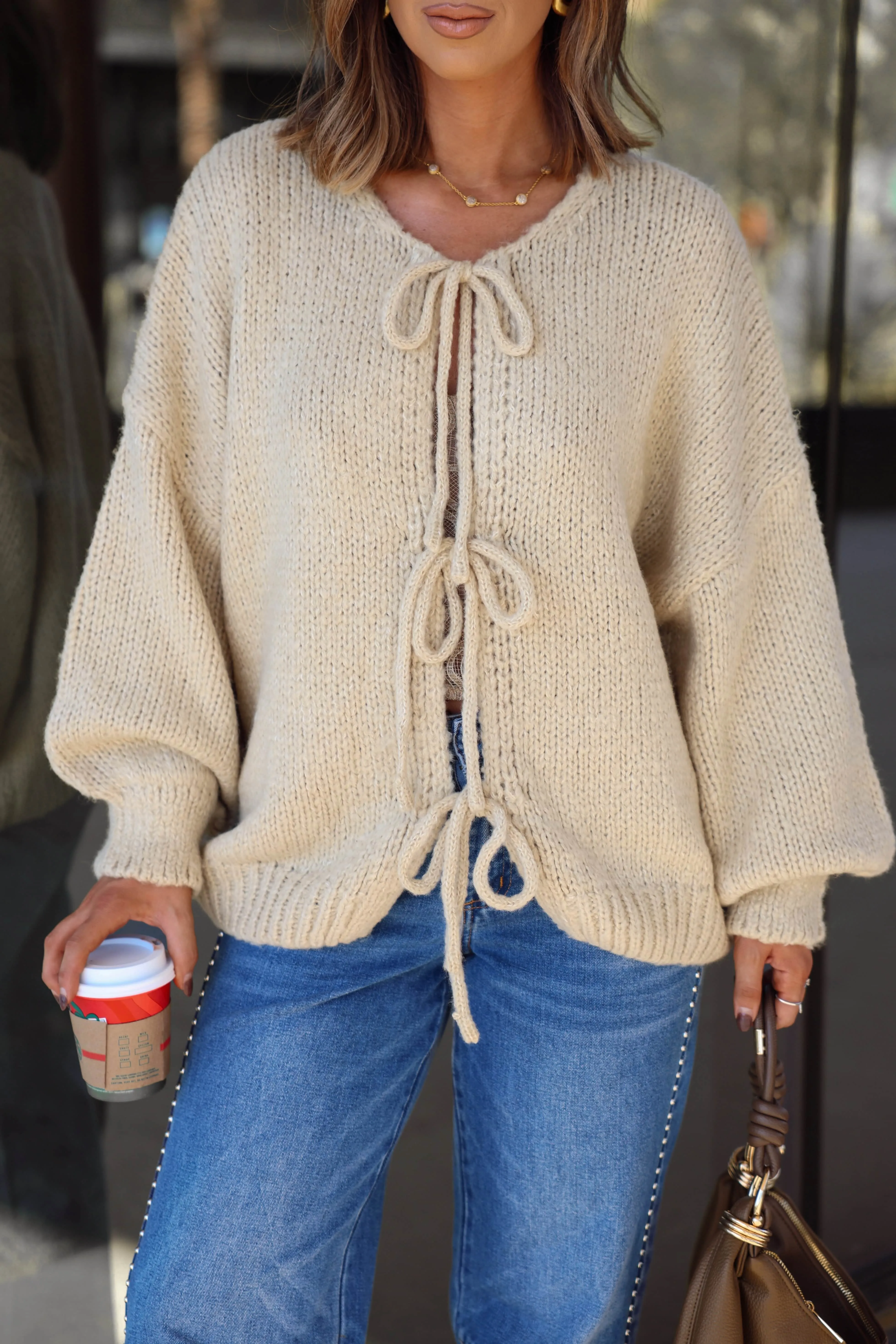 Knotted Up Cozy Cardigan sold by LANE 201 product image thumbnail 3