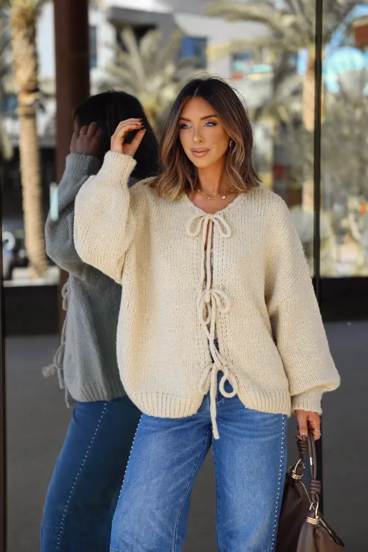 Knotted Up Cozy Cardigan sold by LANE 201