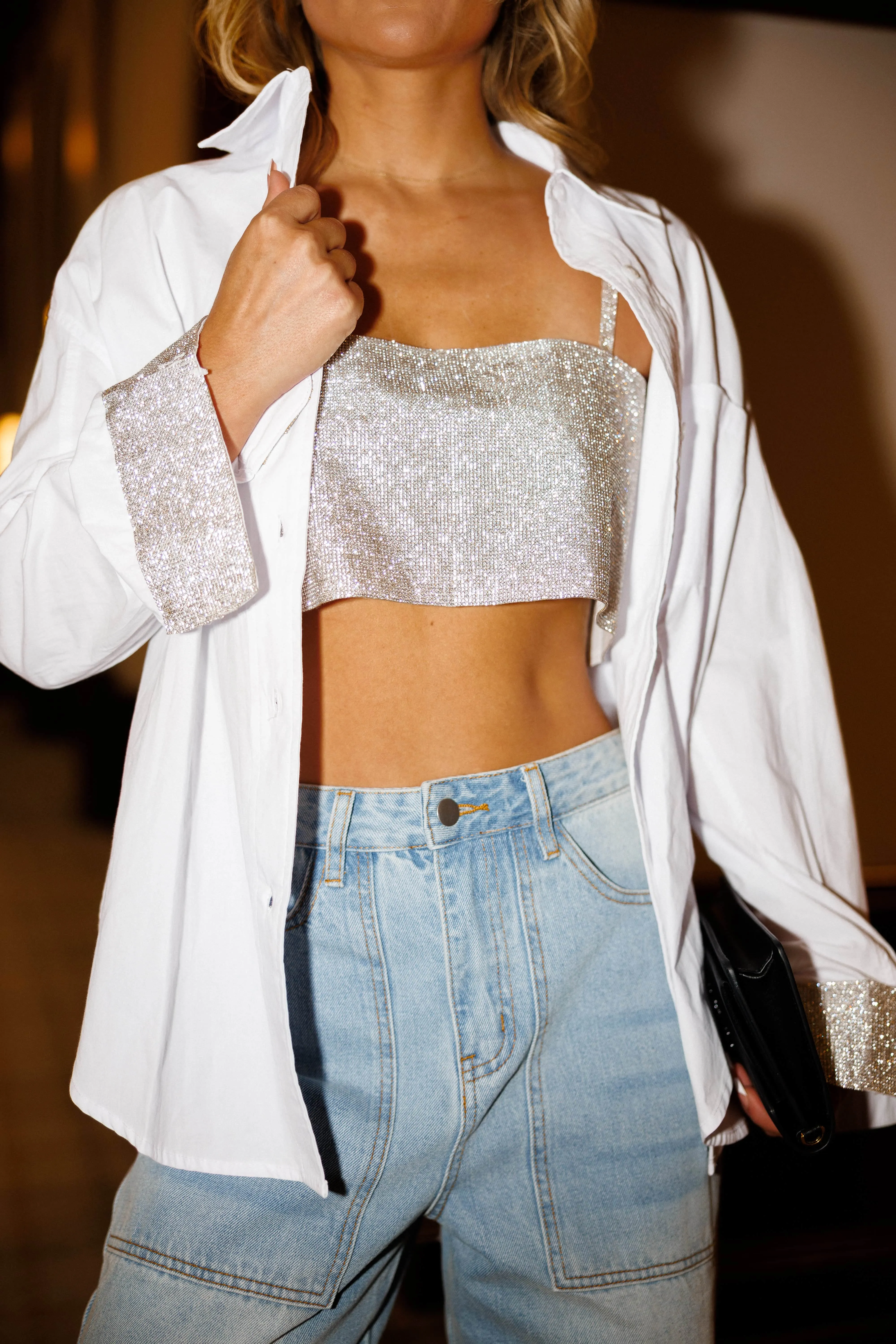 Crystal Crop Top sold by LANE 201 product image thumbnail 4