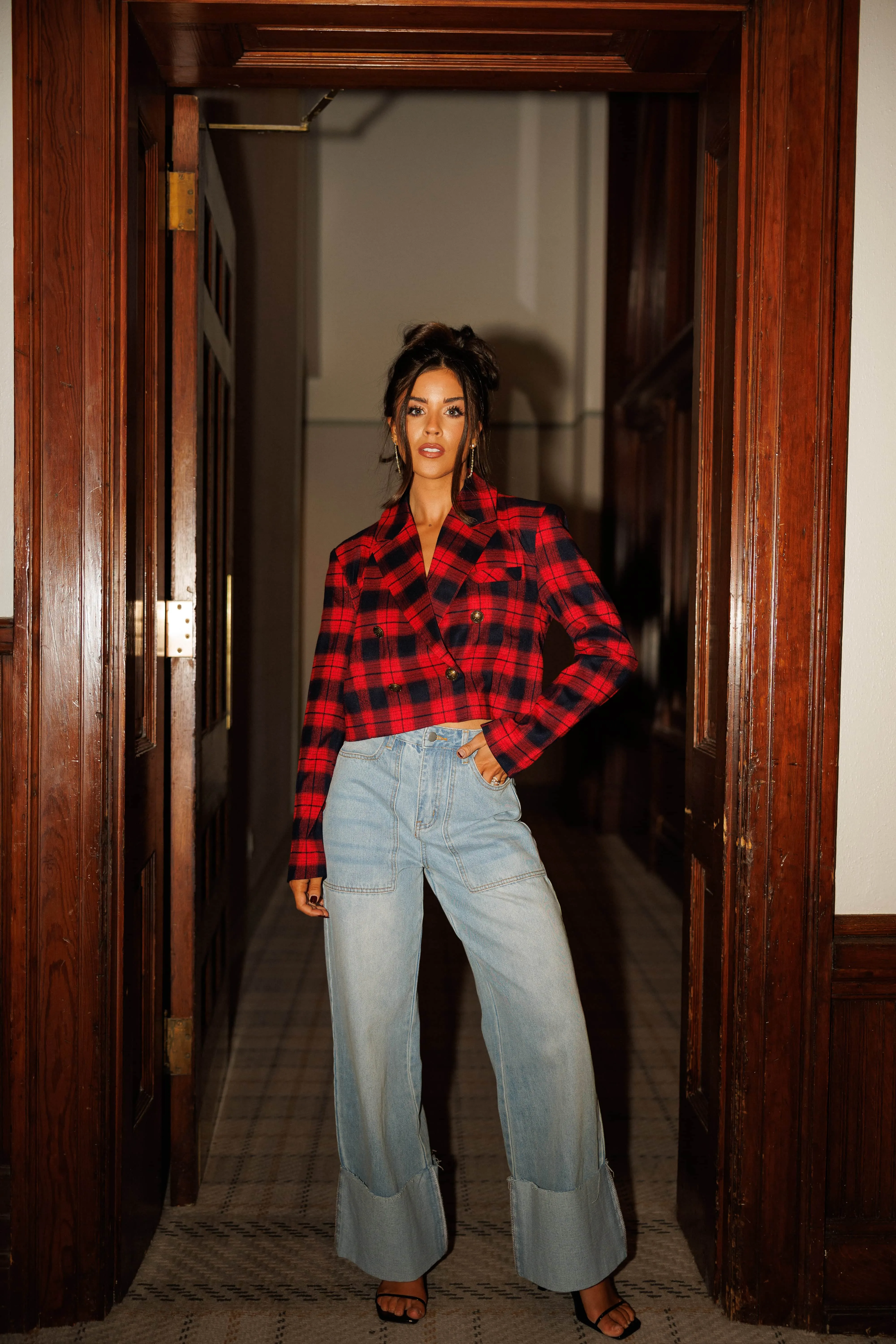 Festive Chic Cropped Blazer sold by LANE 201 product image thumbnail 4