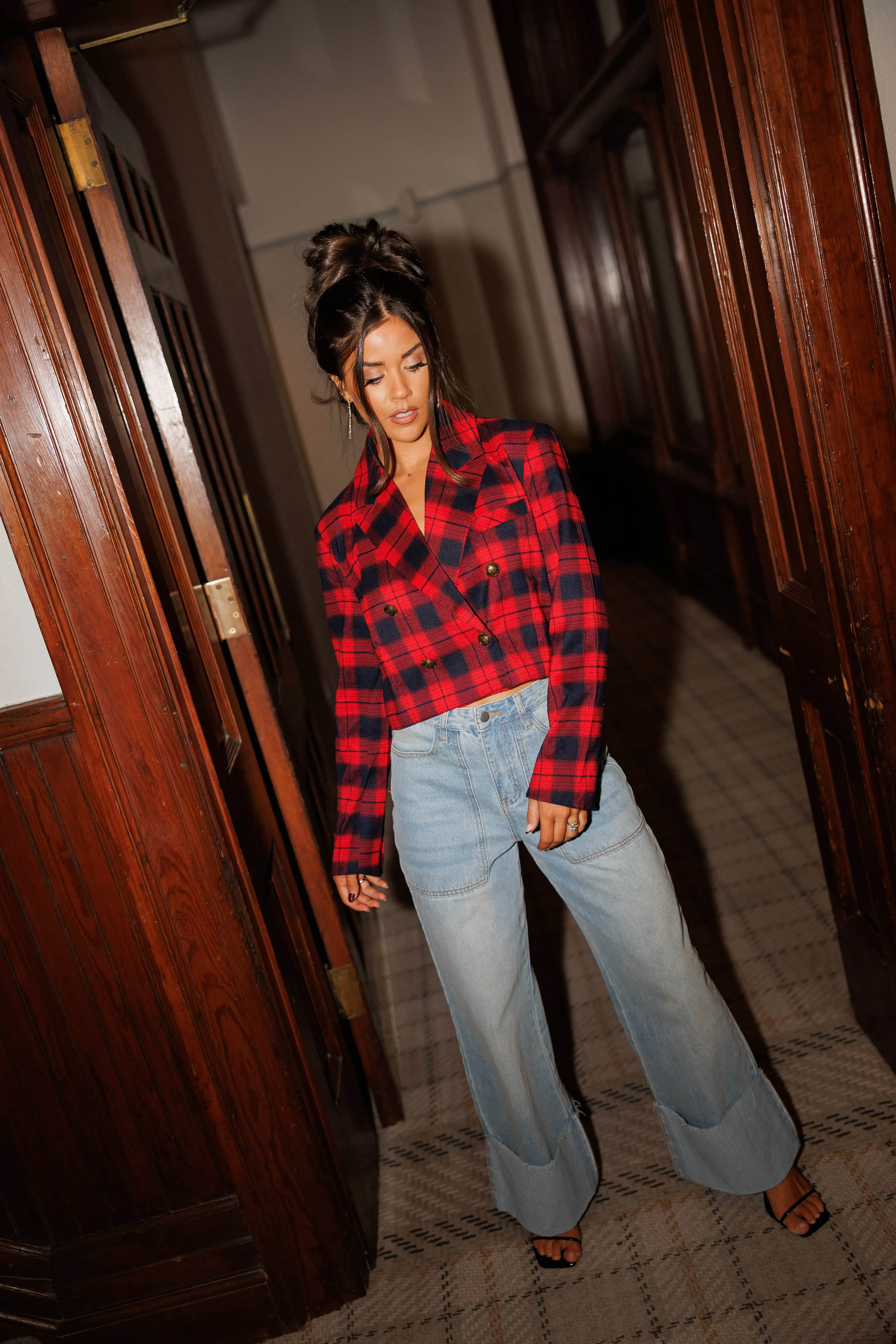 Festive Chic Cropped Blazer sold by LANE 201 product image thumbnail 3