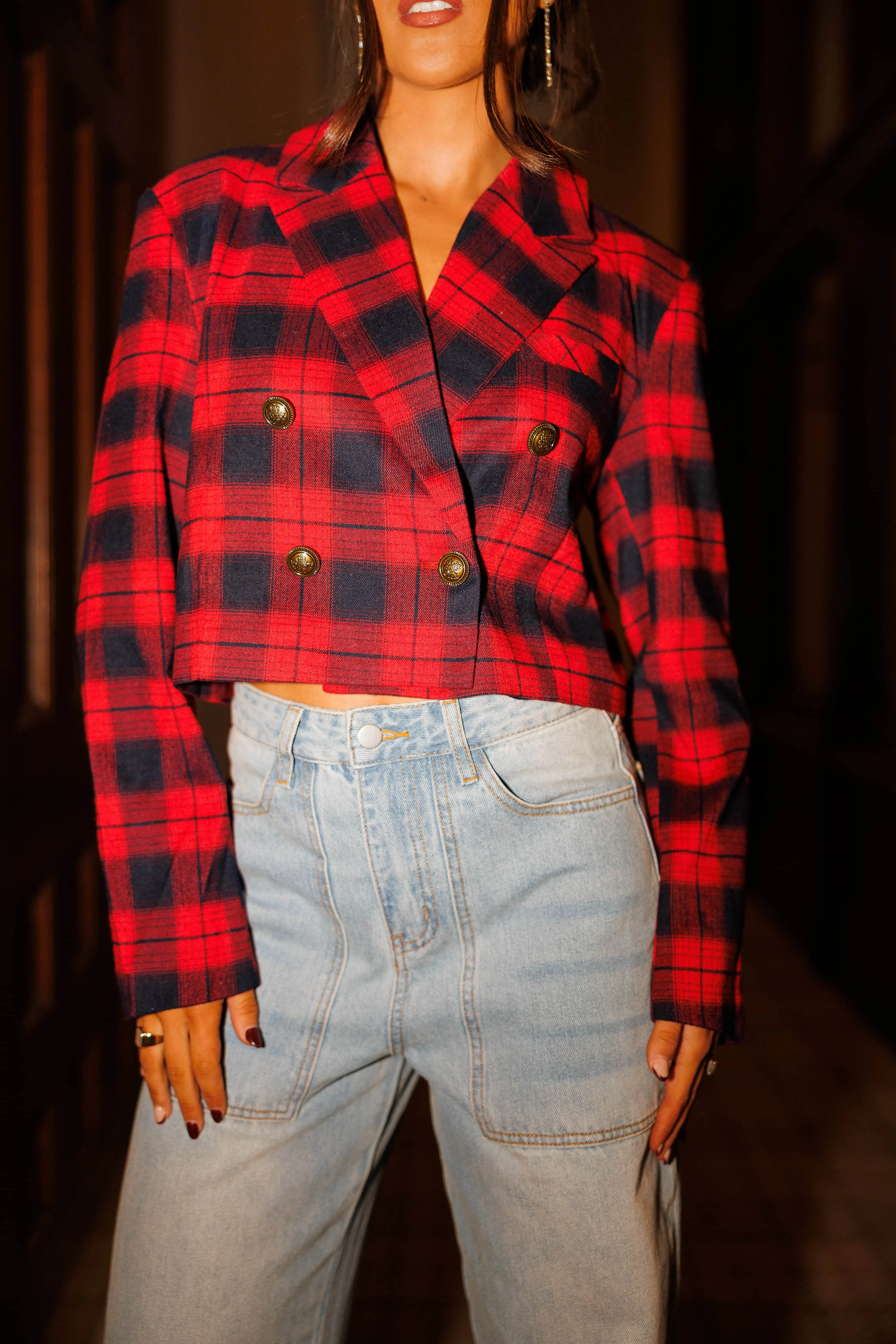 Festive Chic Cropped Blazer sold by LANE 201 product image thumbnail 2