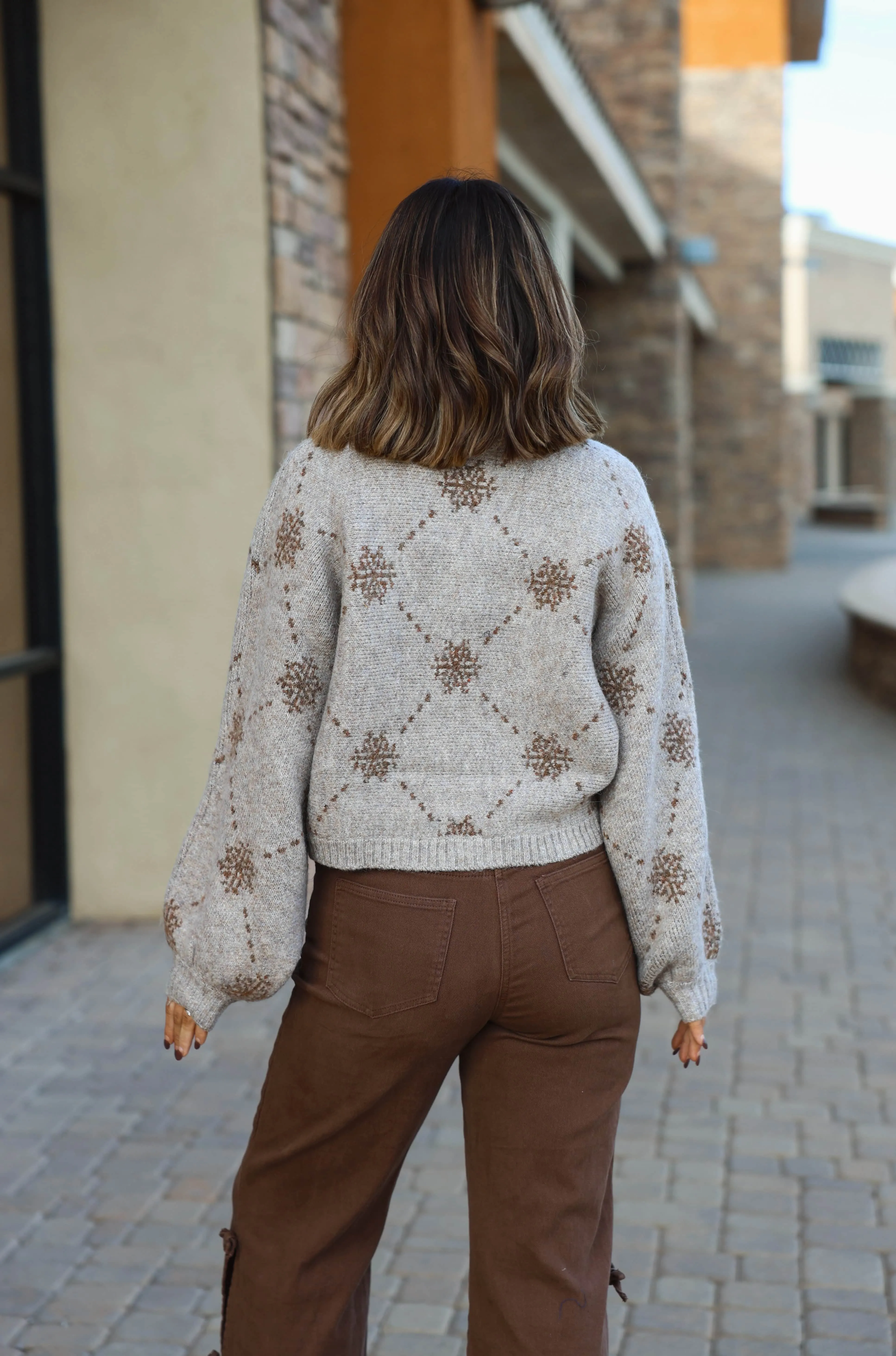 Snowflake Sweater Cardigan sold by LANE 201 product image thumbnail 3