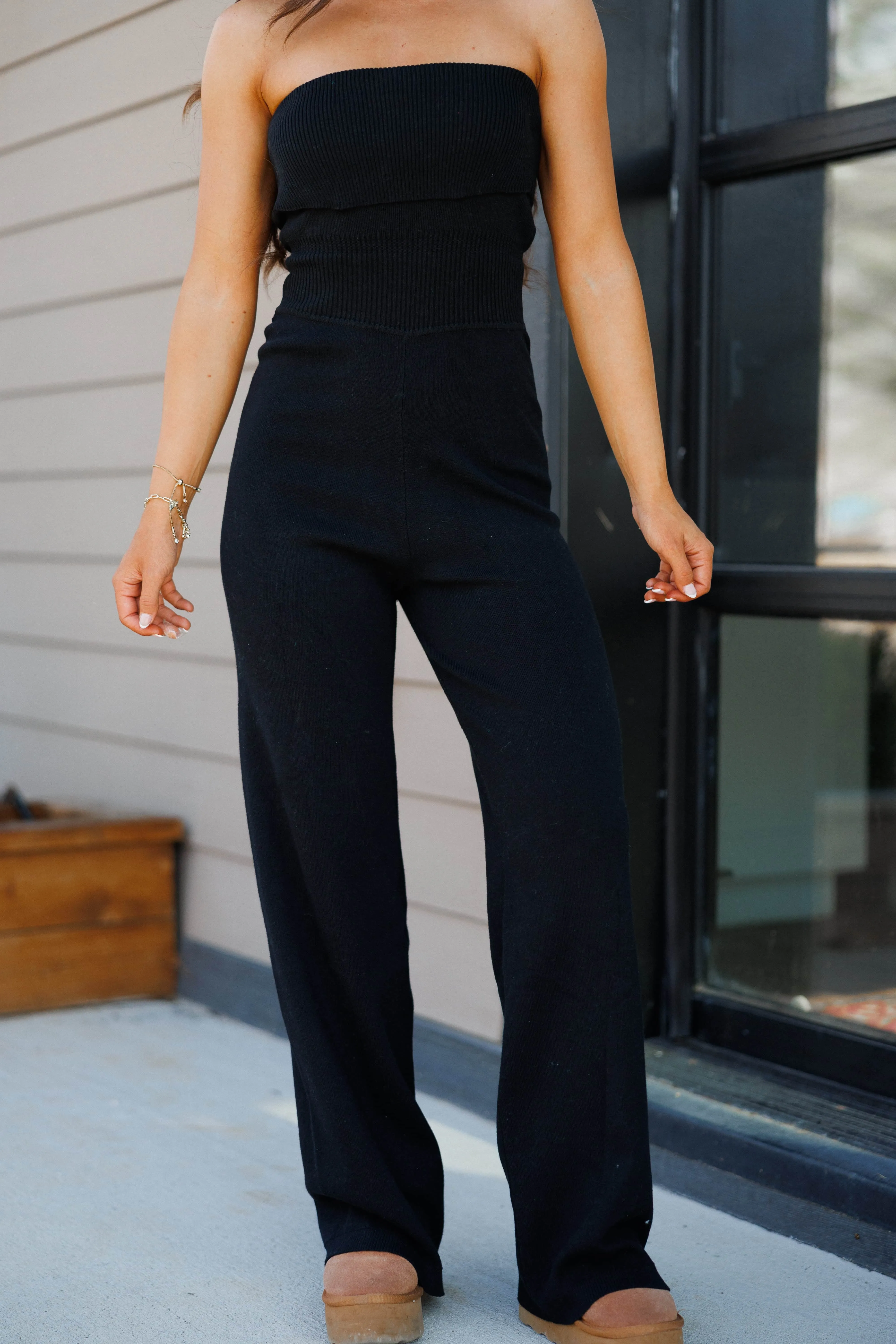 Bandeau Knit Sweater Jumpsuit sold by LANE 201 product image thumbnail 3