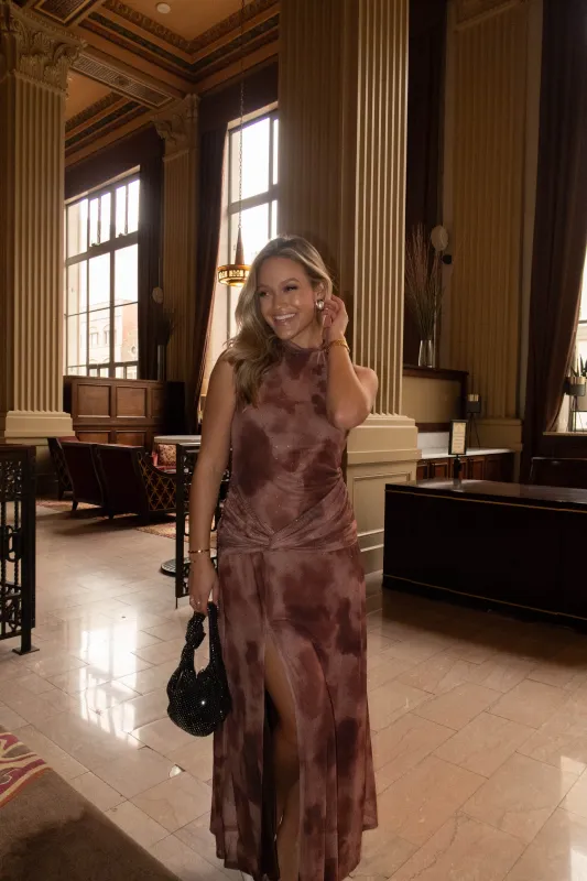 Marble Rhinestone Maxi Dress sold by LANE 201