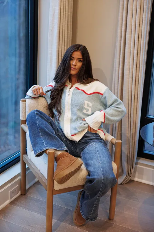 Ski Patch Knit Cardigan sold by LANE 201