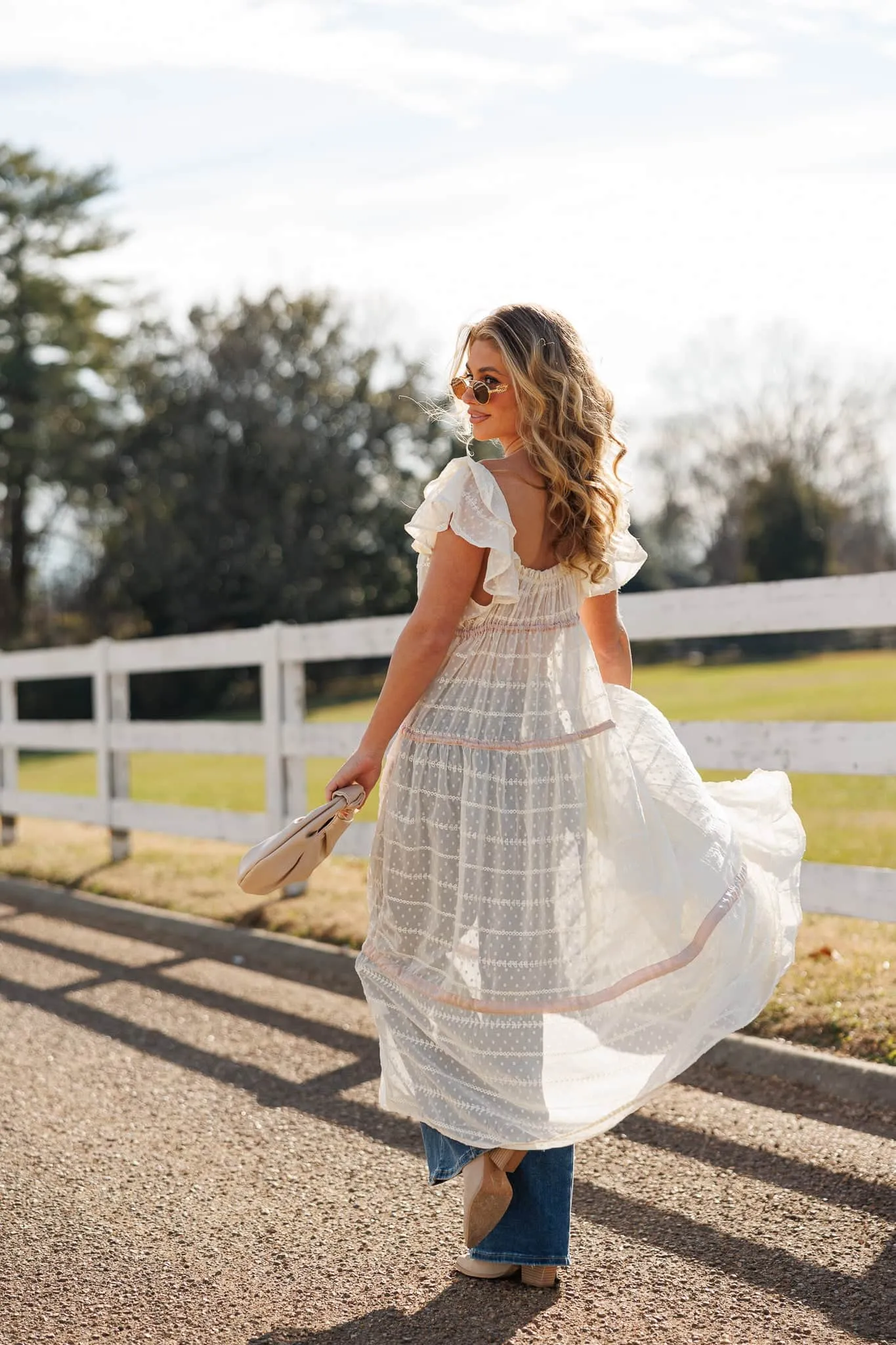 Open Field Sheer Maxi Top sold by LANE 201 product image thumbnail 2