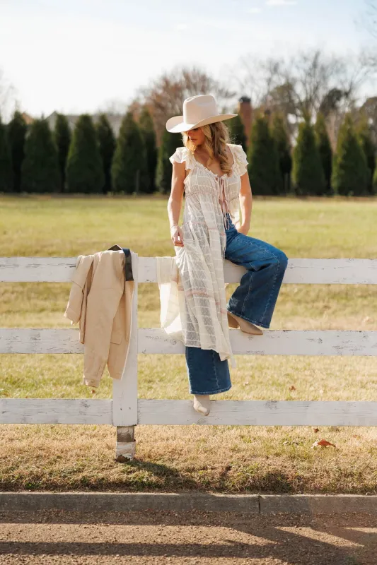 Open Field Sheer Maxi Top sold by LANE 201