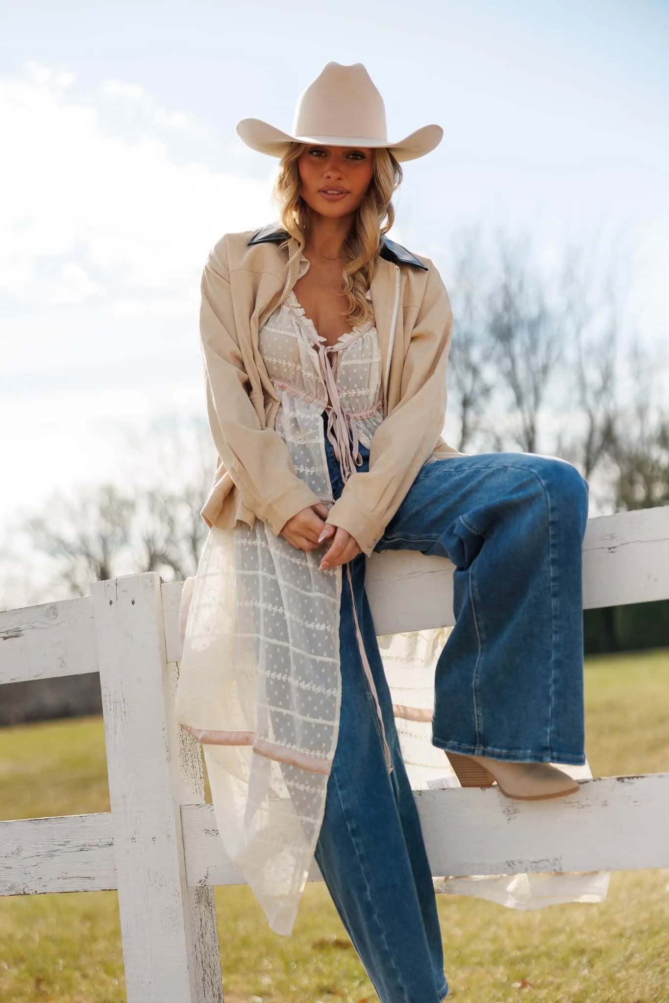 Open Field Sheer Maxi Top sold by LANE 201 product image thumbnail 4