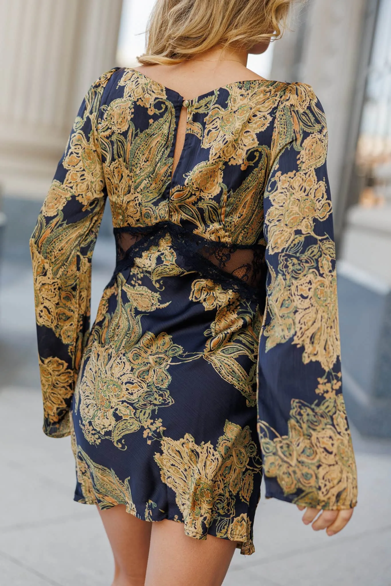 Baroque Lace Mini Dress sold by LANE 201 product image thumbnail 3