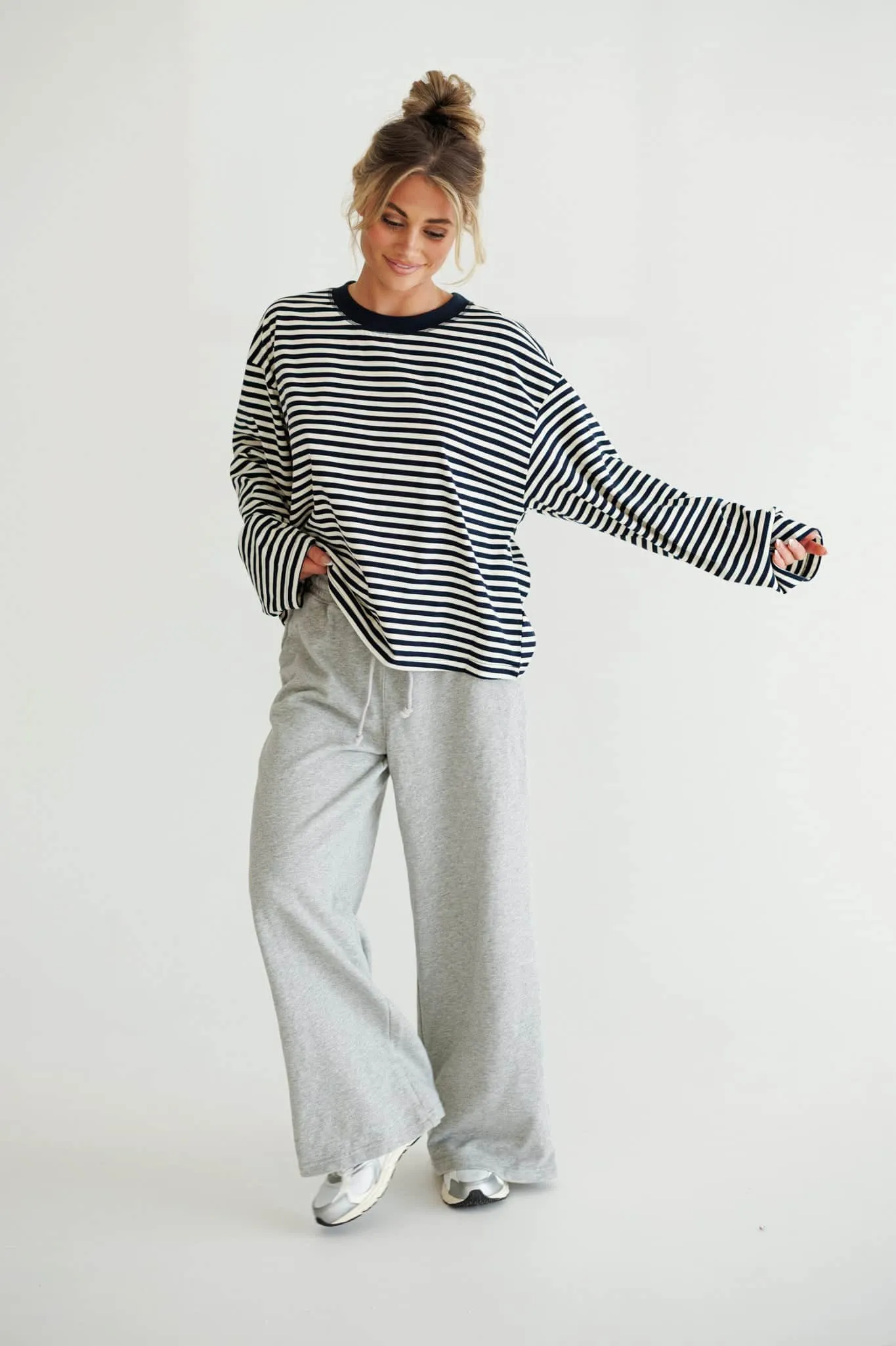 Oversized Striped Basic Tee sold by LANE 201 product image thumbnail 5