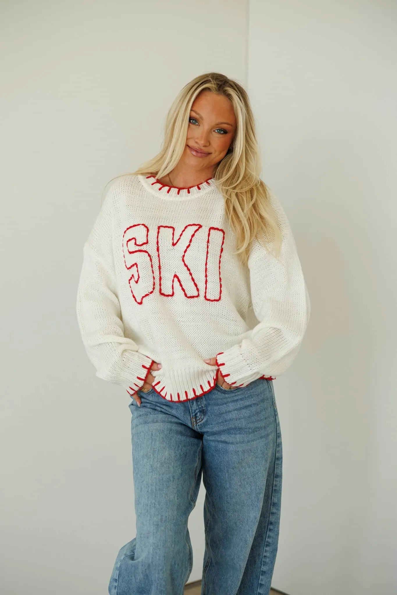 Cozy Knit Ski Sweater sold by LANE 201