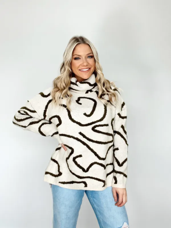 Oversized Abstract Sweater sold by LANE 201