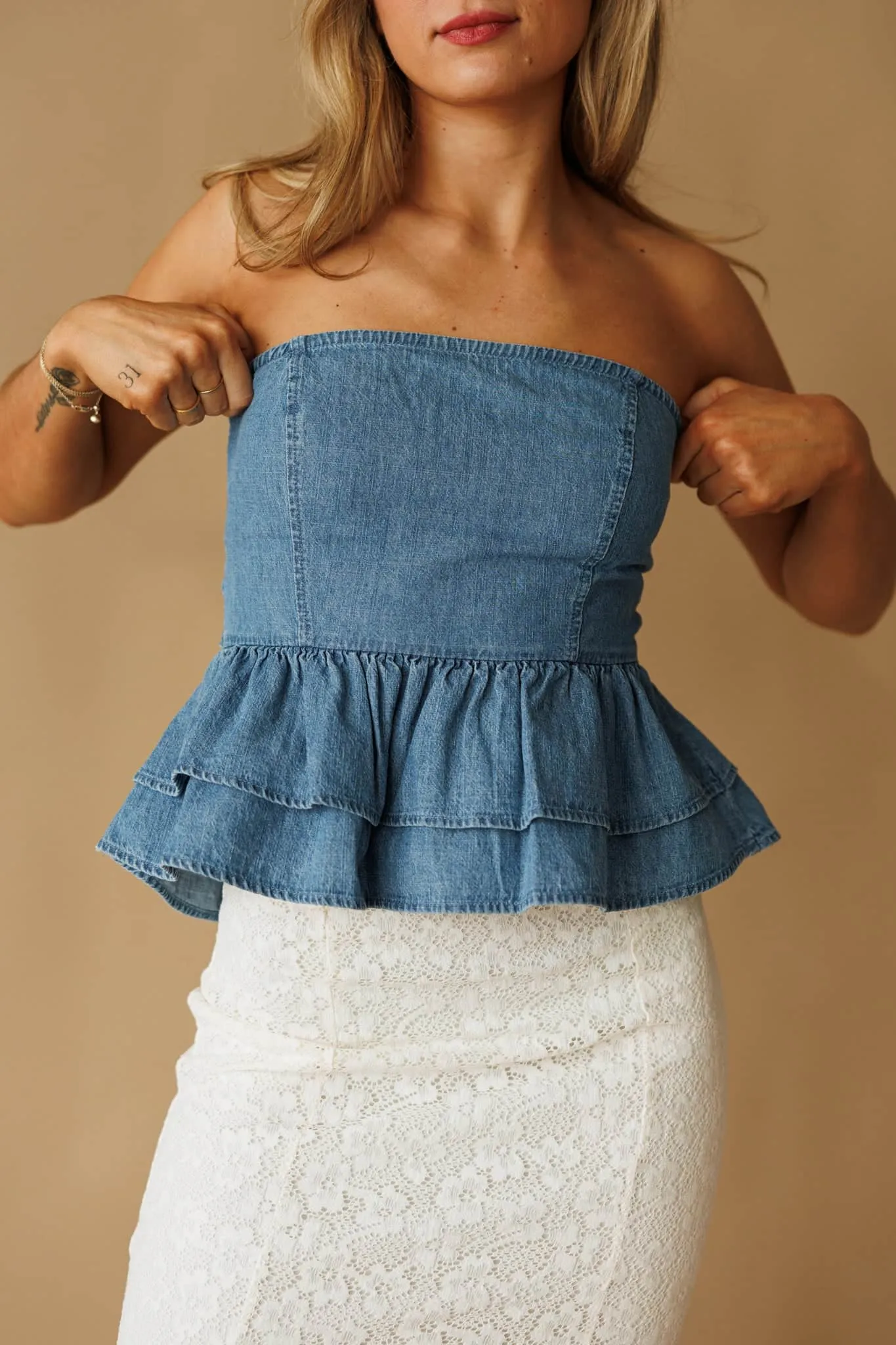 Southern Skies Denim Top sold by LANE 201 product image thumbnail 3