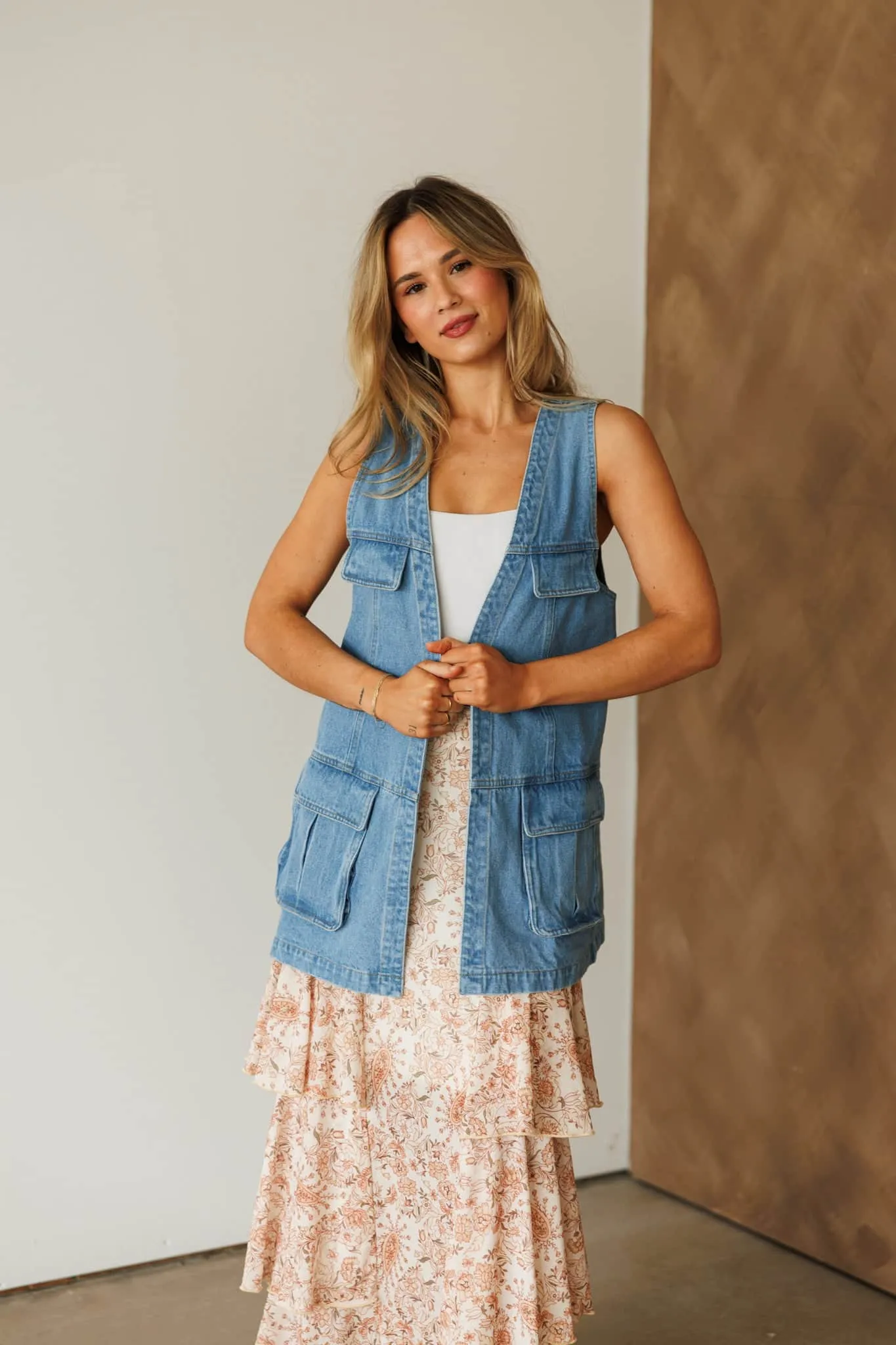 Oversized Denim Pocket Vest sold by LANE 201 product image thumbnail 5
