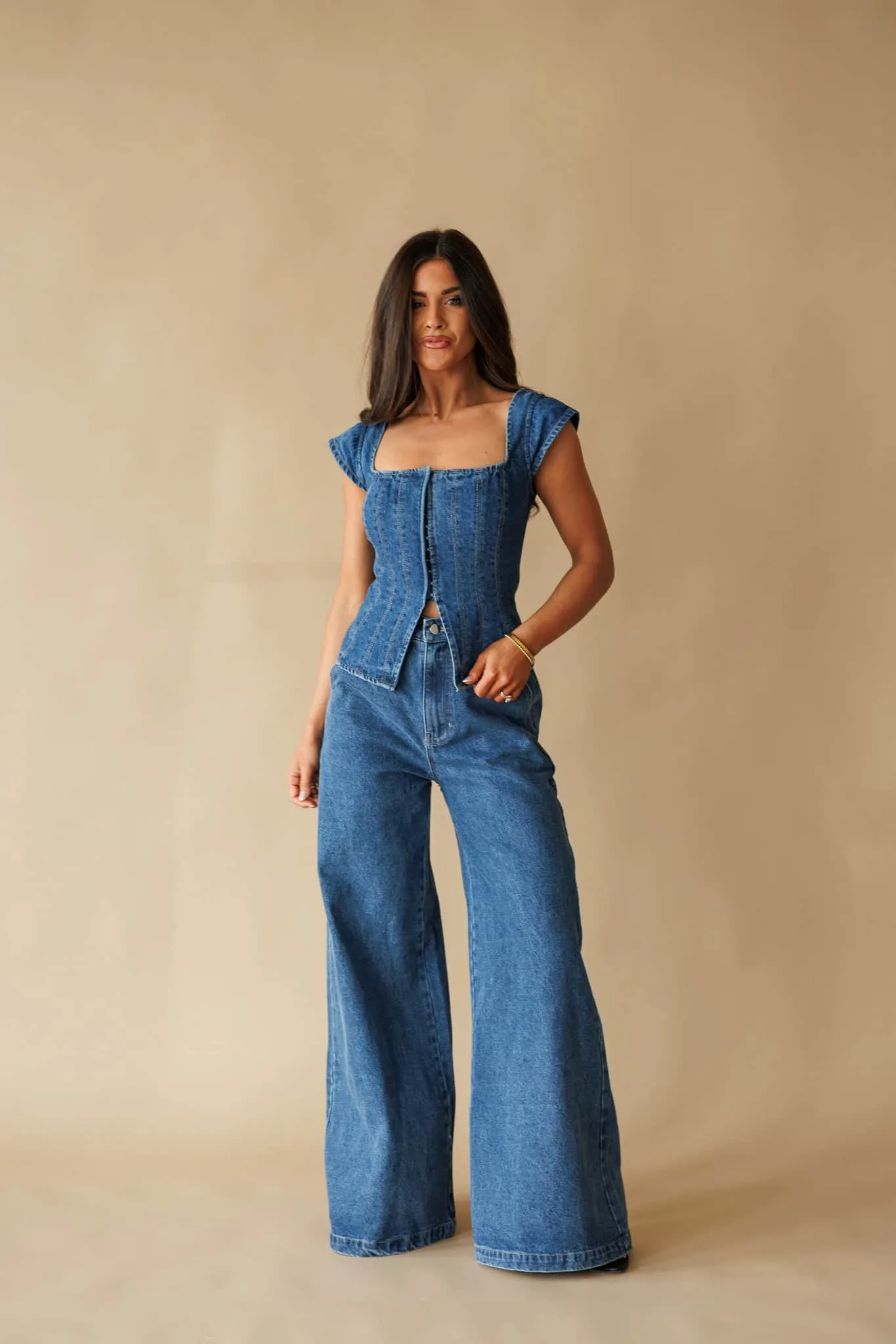 The Downtown Denim Top sold by LANE 201 product image thumbnail 5