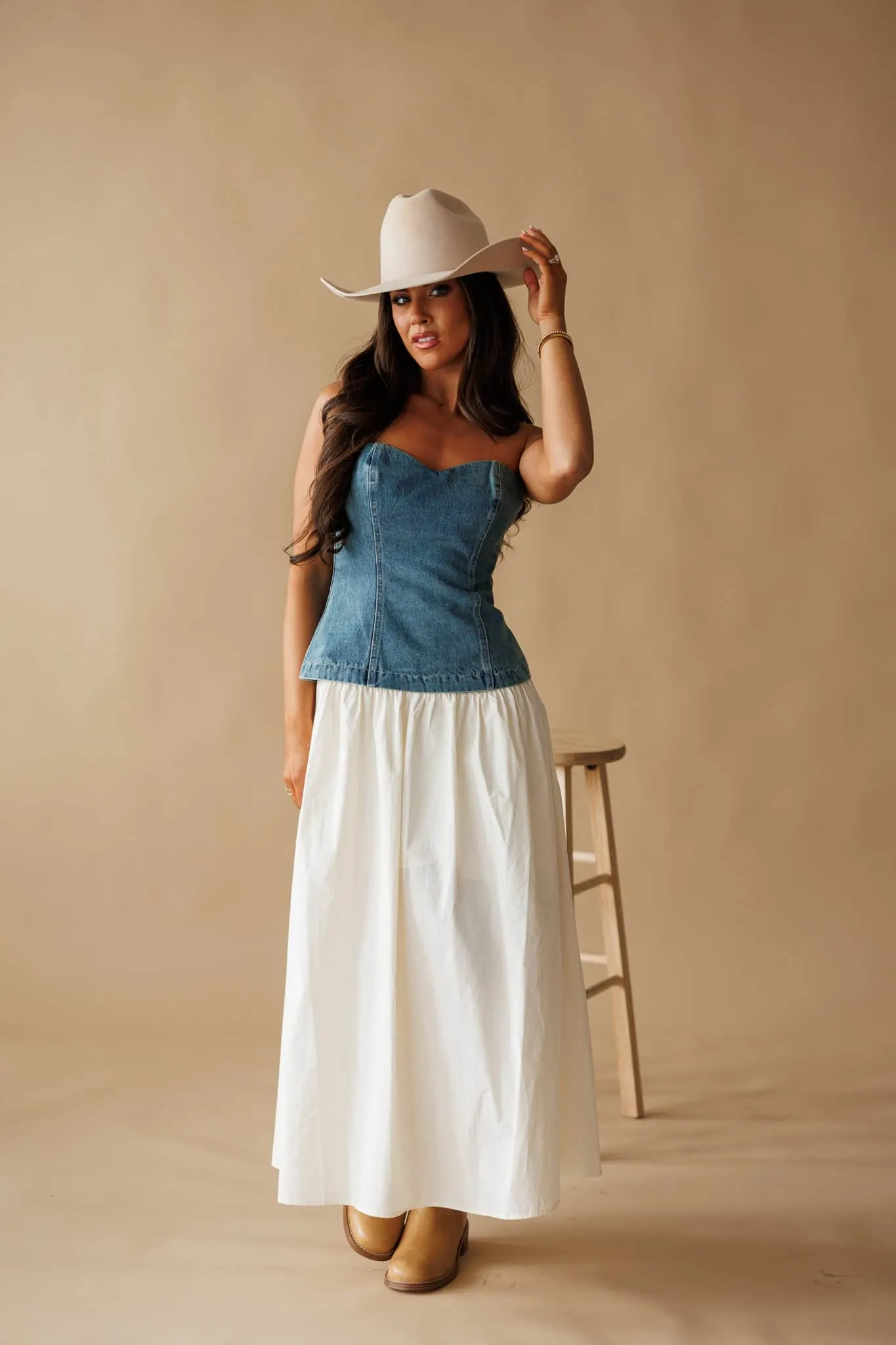 Barefoot In Denim Dress sold by LANE 201