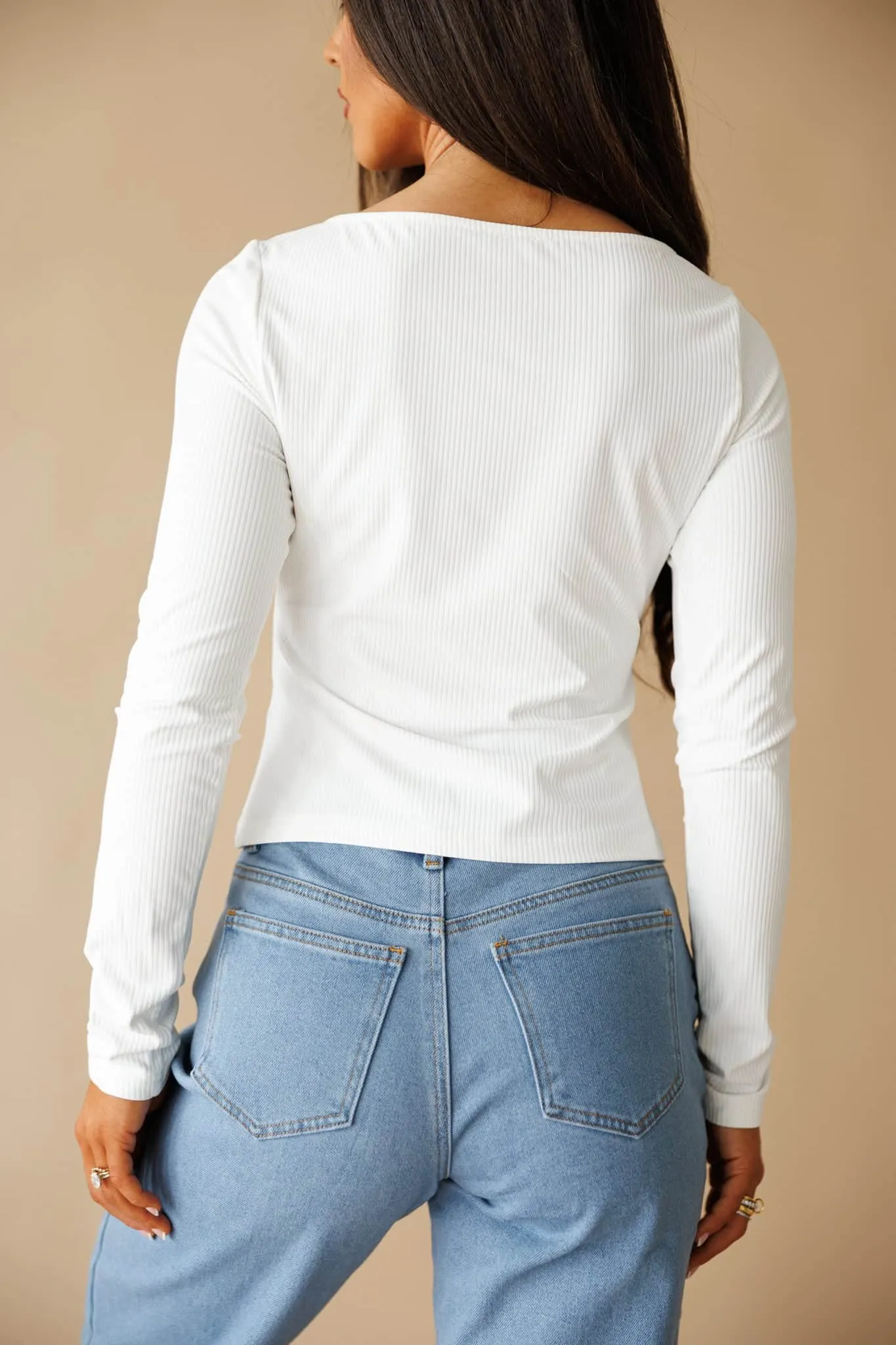 Neutral Muse Ribbed Top sold by LANE 201 product image thumbnail 2