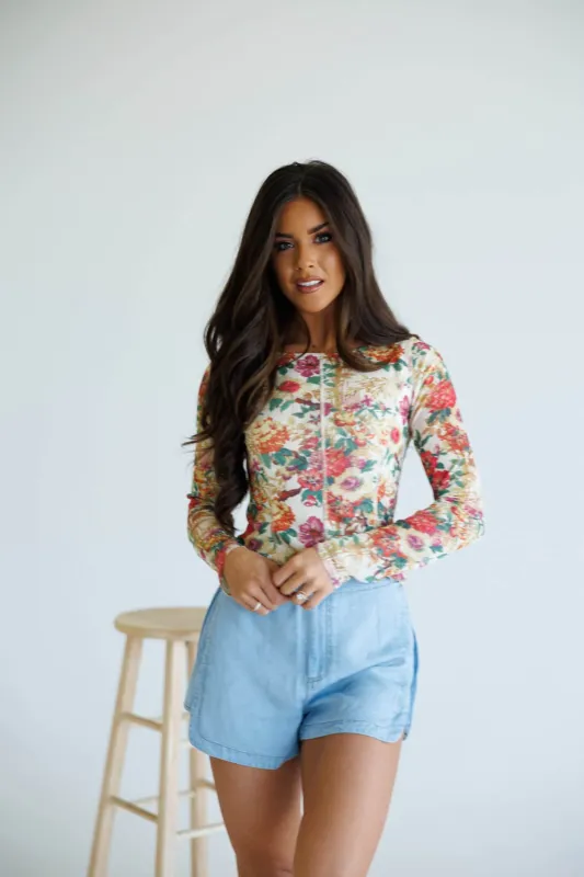 First Bloom Mesh Top sold by LANE 201