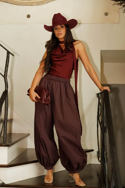 Woven Balloon Harem Pants sold by LANE 201