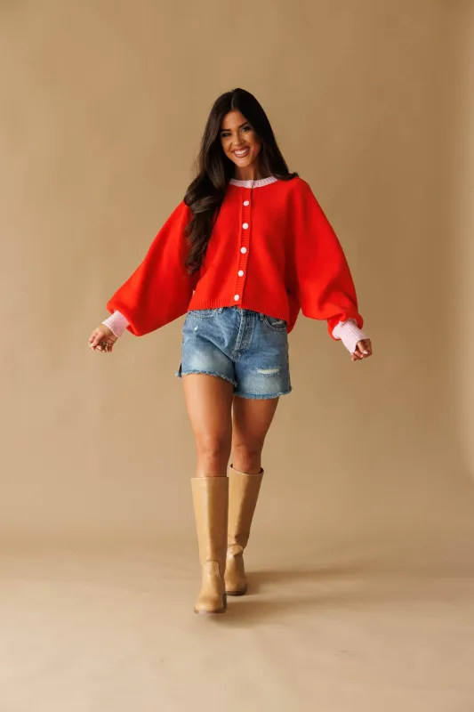 Contrast Crush Cardigan made by Promesa