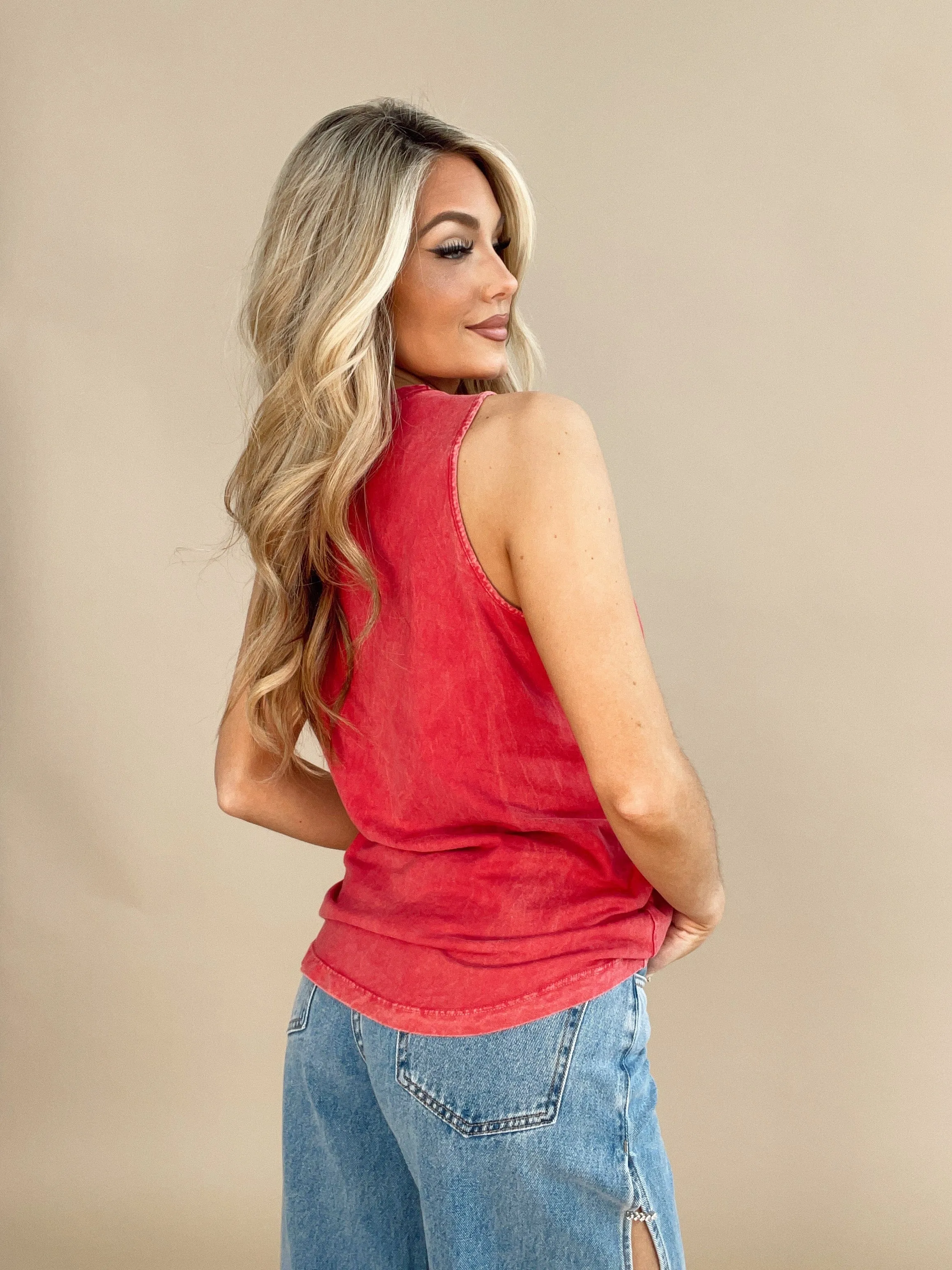 Rebel Wild And Free Graphic Tank sold by LANE 201 product image thumbnail 2