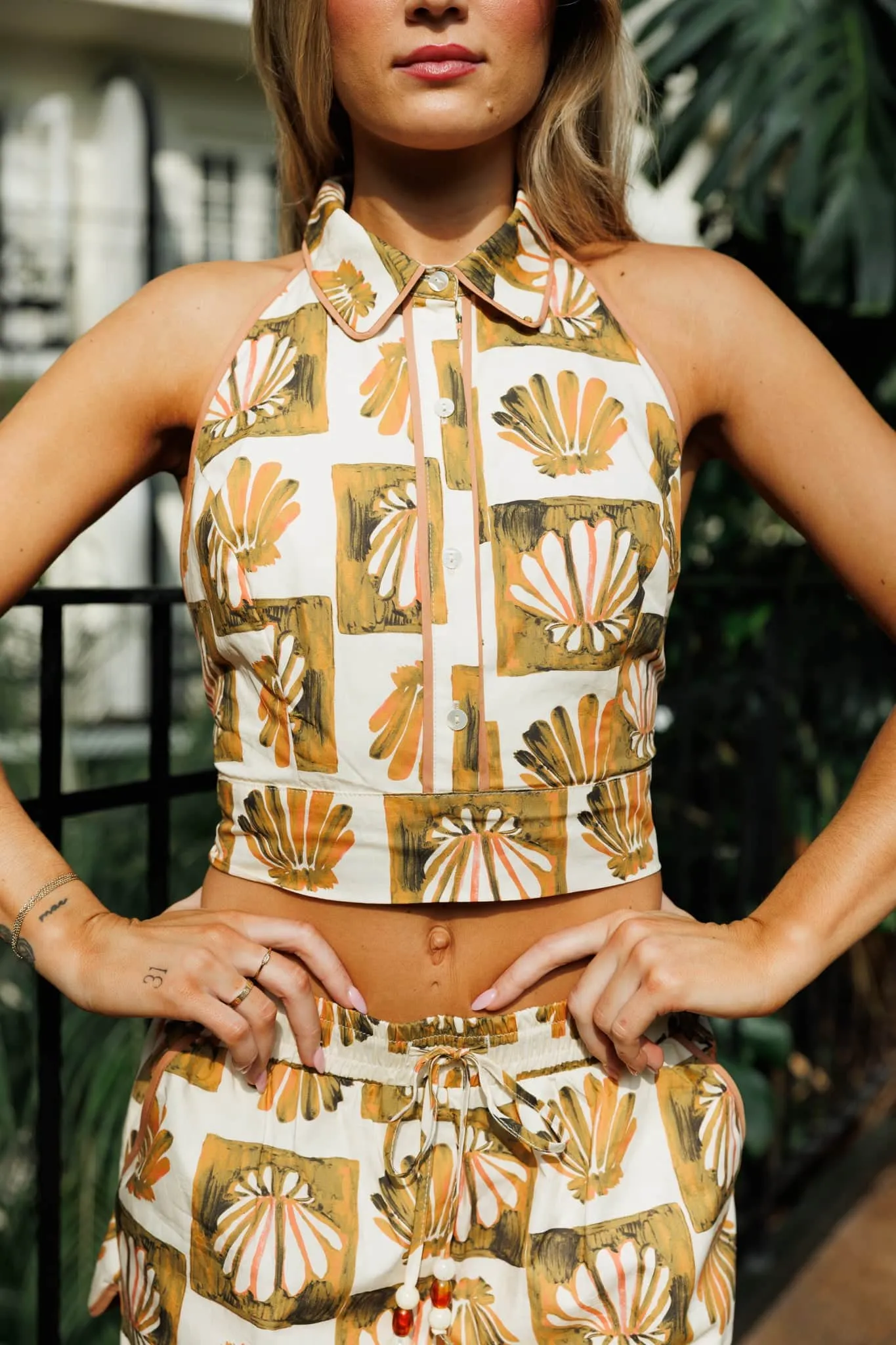 The Seashell Social Halter Top sold by LANE 201 product image thumbnail 3