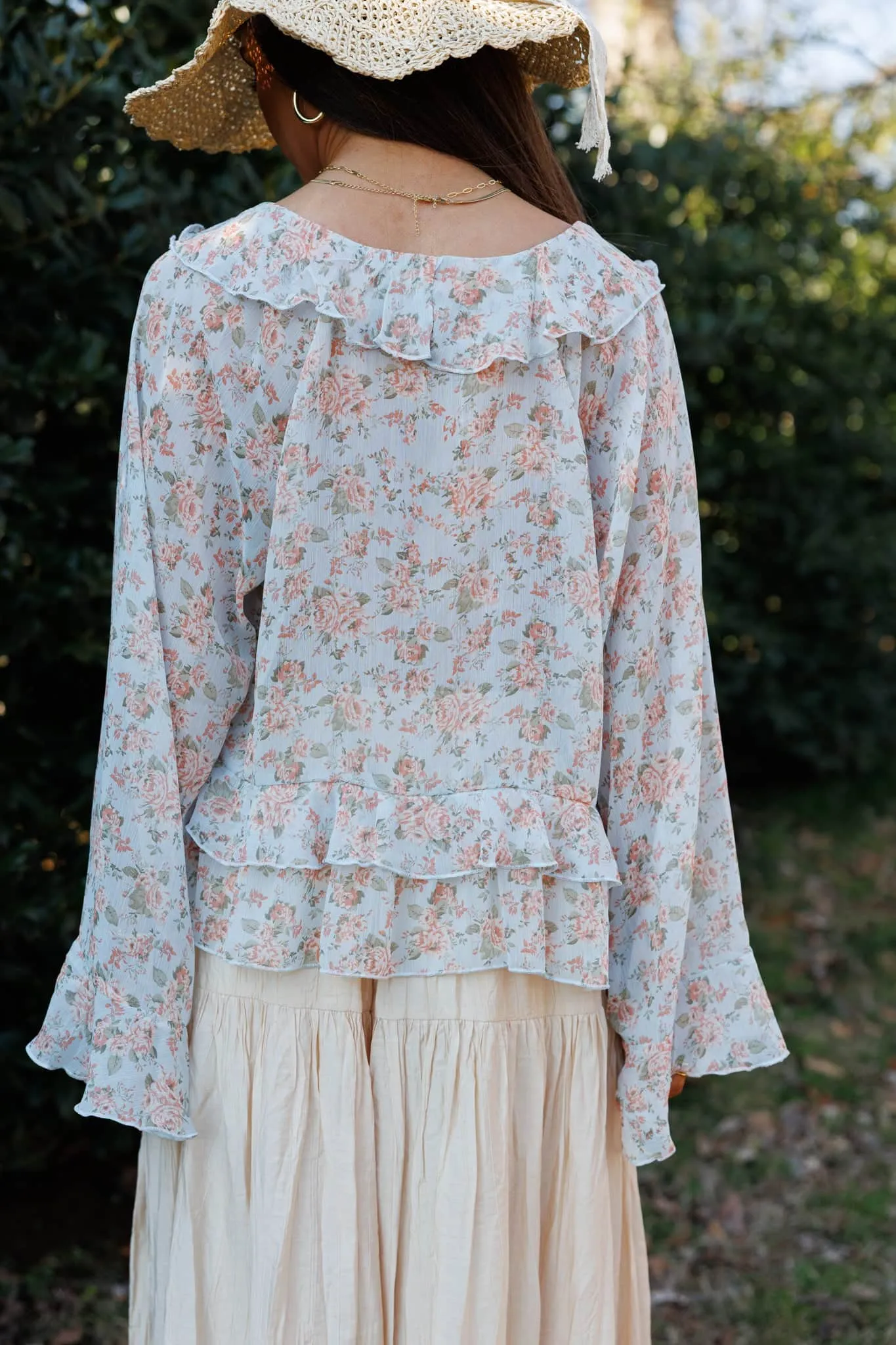 Sweet Grace Ruffle Top sold by LANE 201 product image thumbnail 3