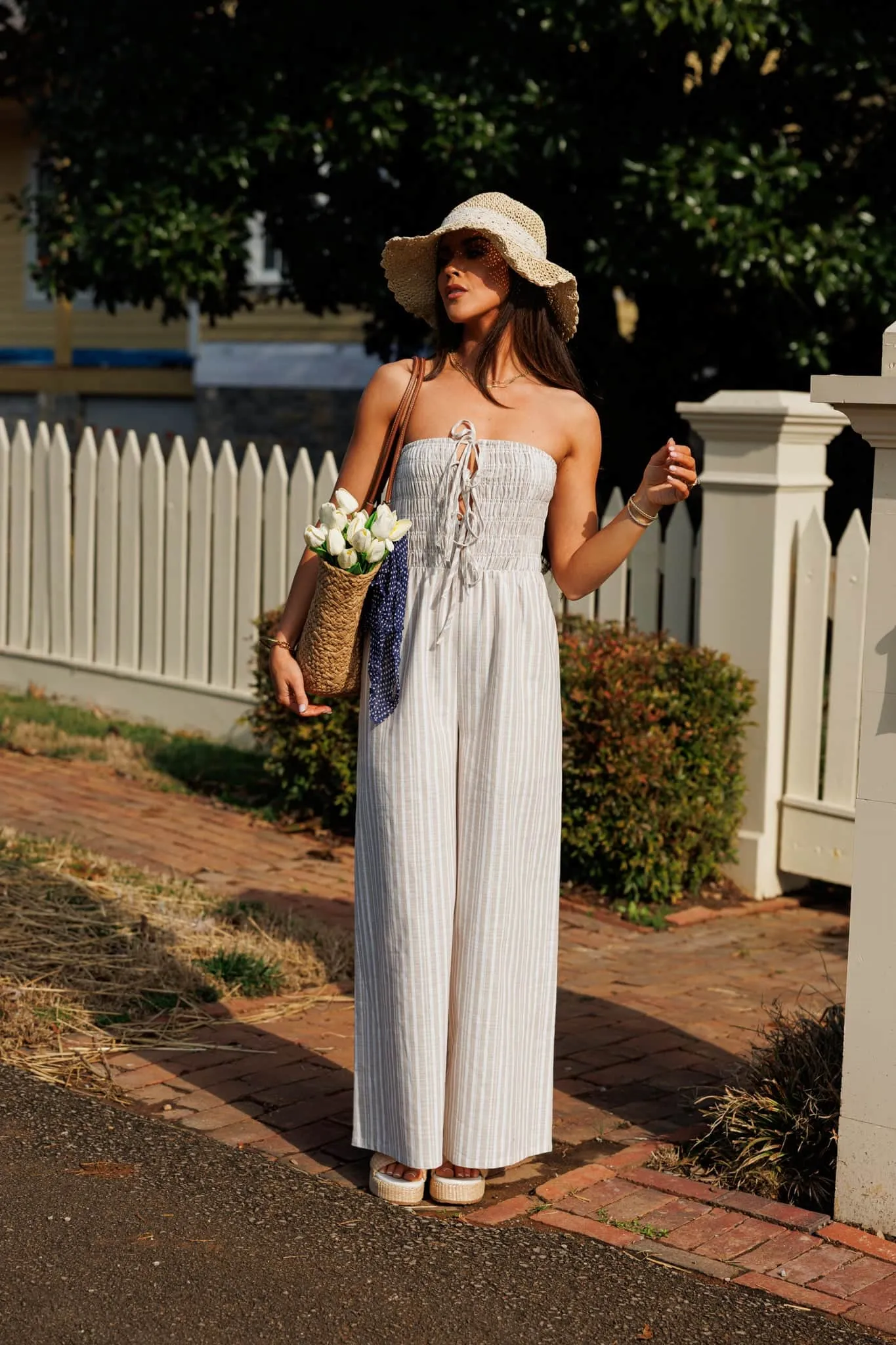 Linen Lane Jumpsuit sold by LANE 201