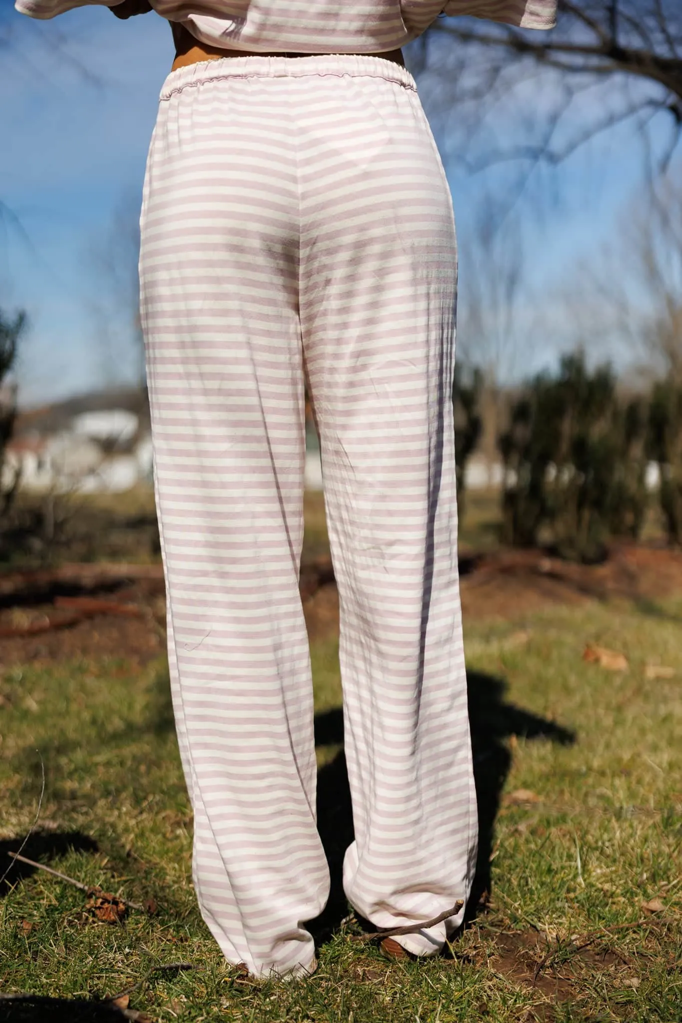 Porchlight Pink Striped Pants sold by LANE 201 product image thumbnail 3