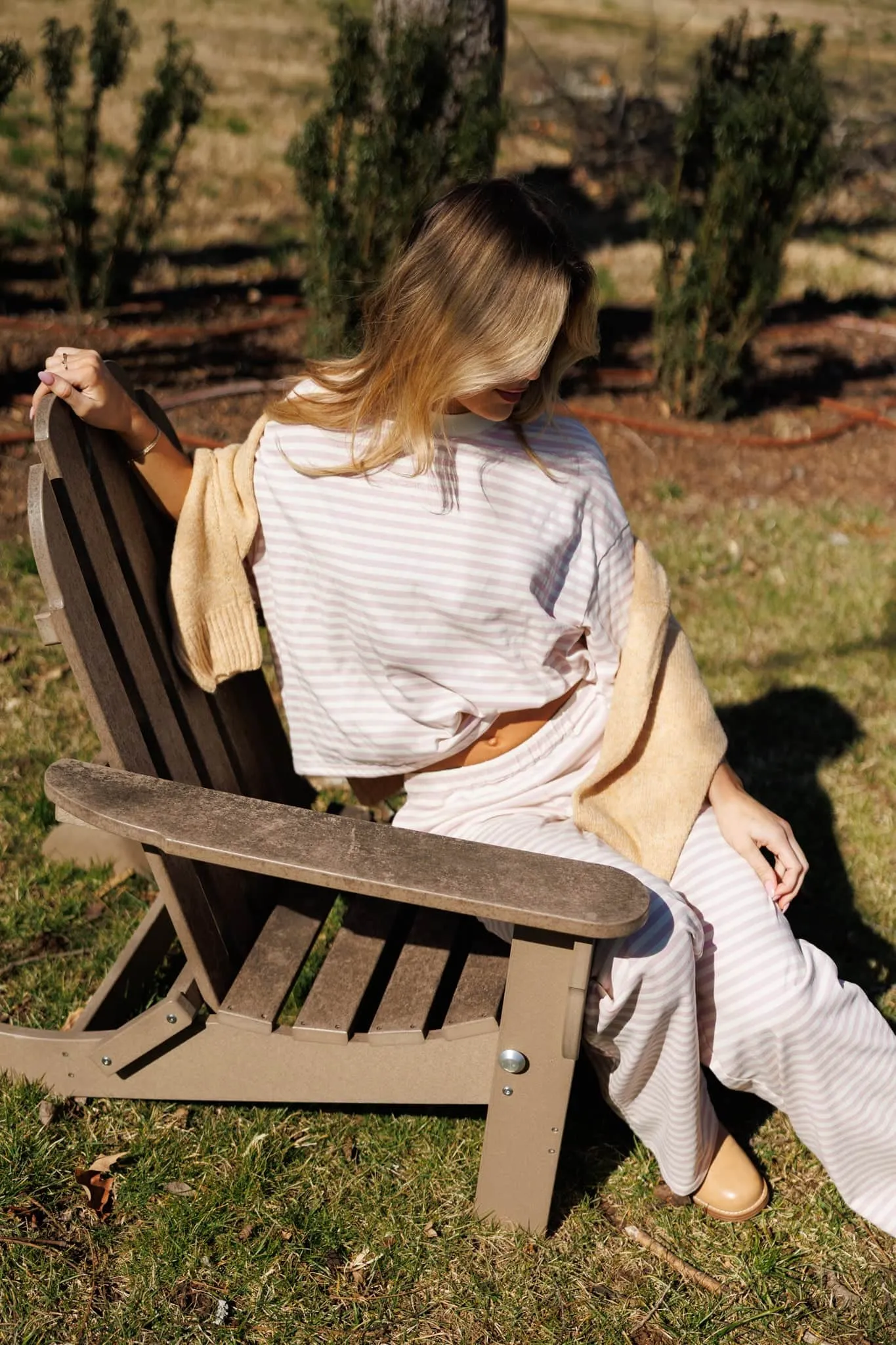 Porchlight Pink Striped Pants sold by LANE 201 product image thumbnail 5