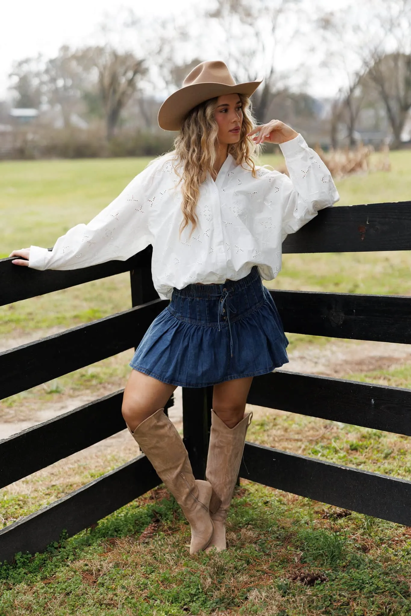 Layered Eyelet Blouse sold by LANE 201 product image thumbnail 5