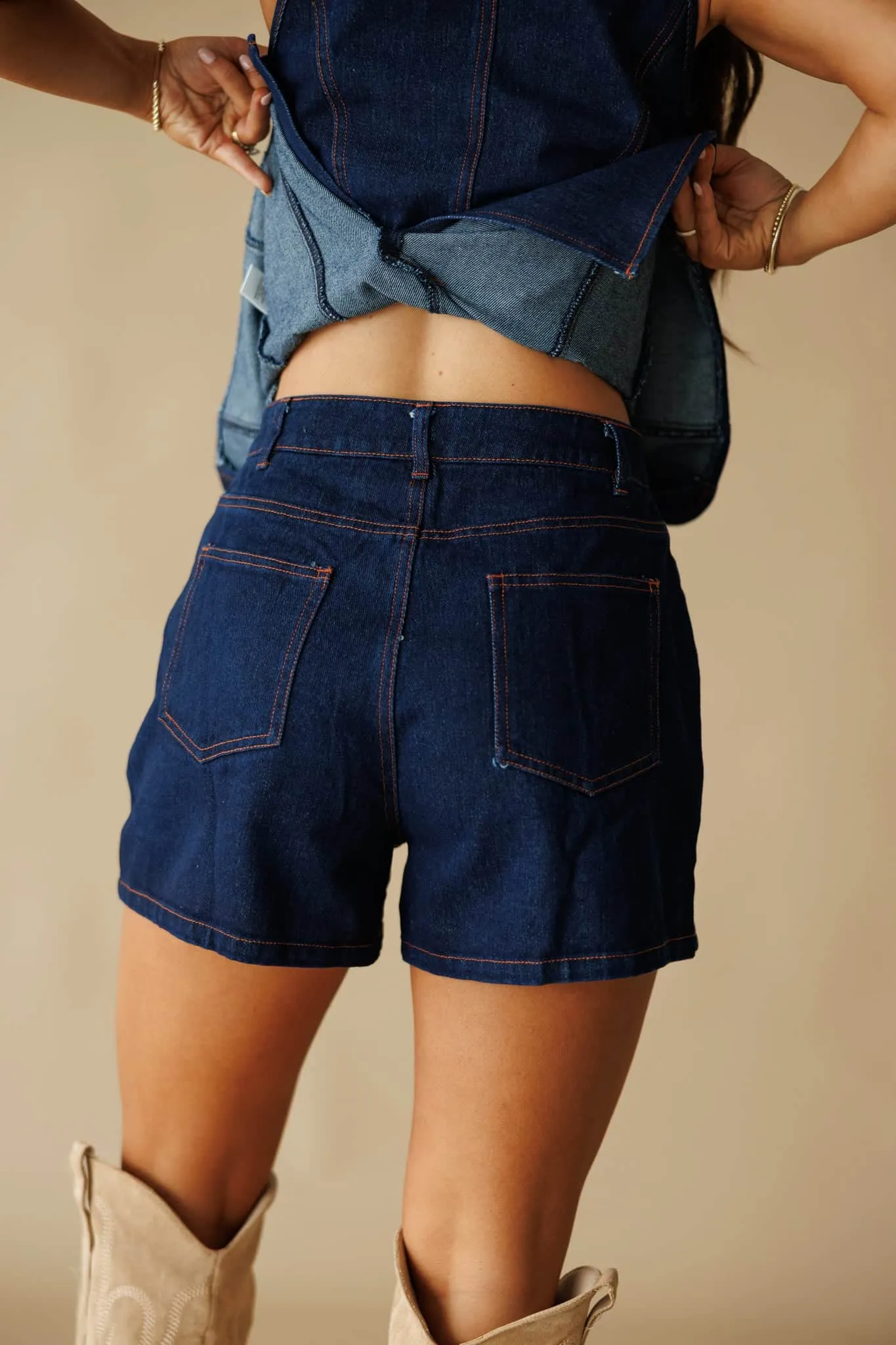 Encore Nights Denim Shorts sold by LANE 201 product image thumbnail 3