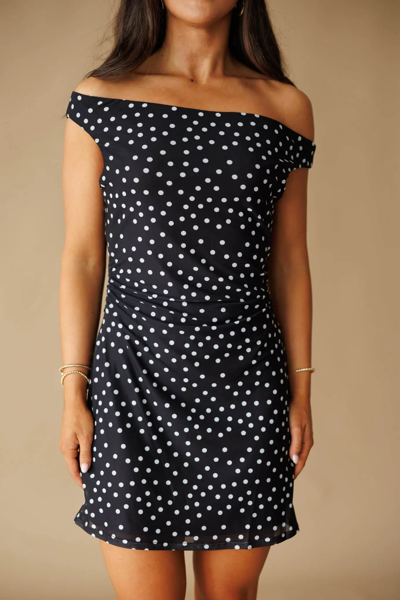 Audrina Polka Dot Dress sold by LANE 201 product image thumbnail 2
