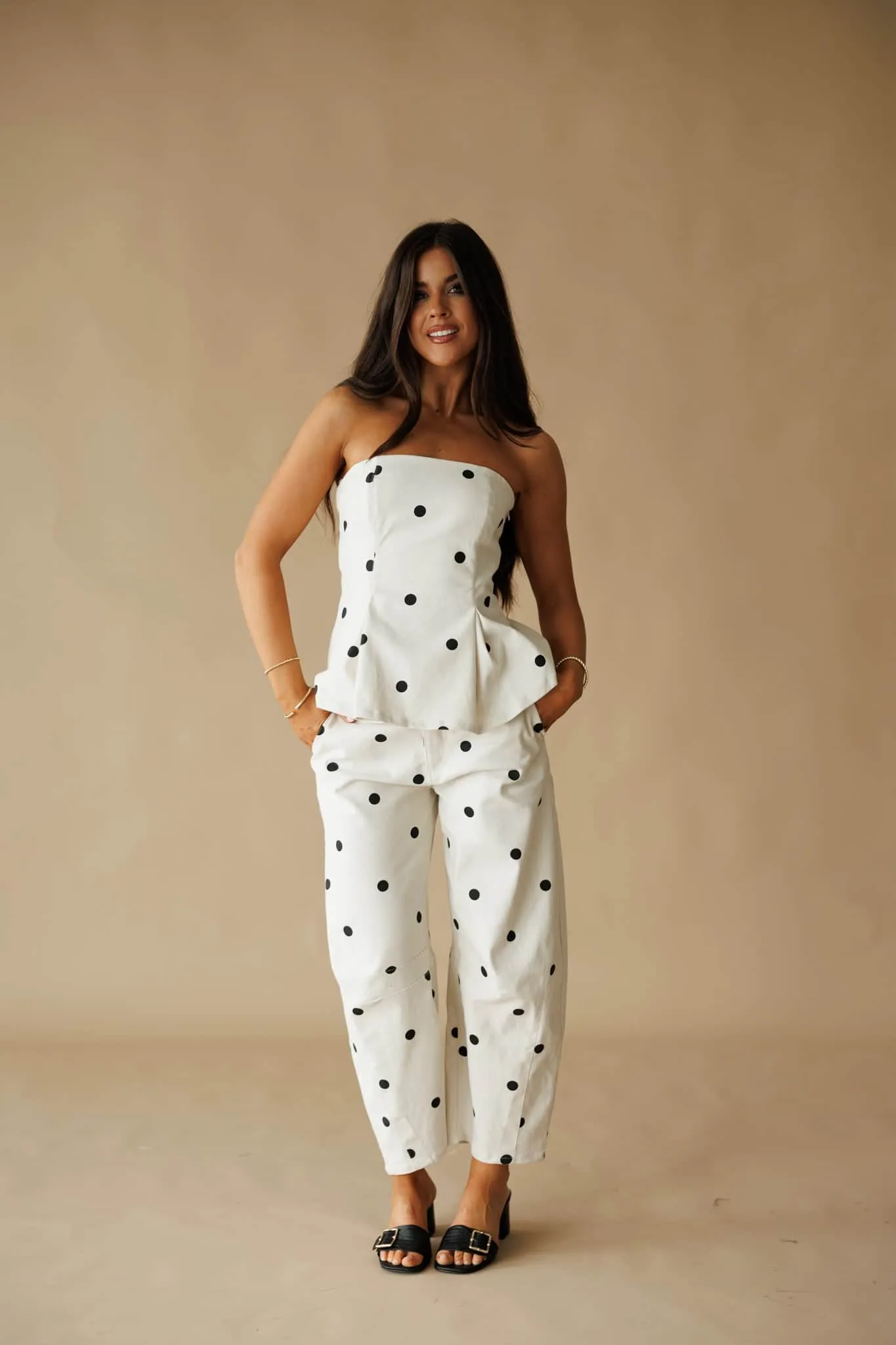Ivory Polka Dot Top sold by LANE 201