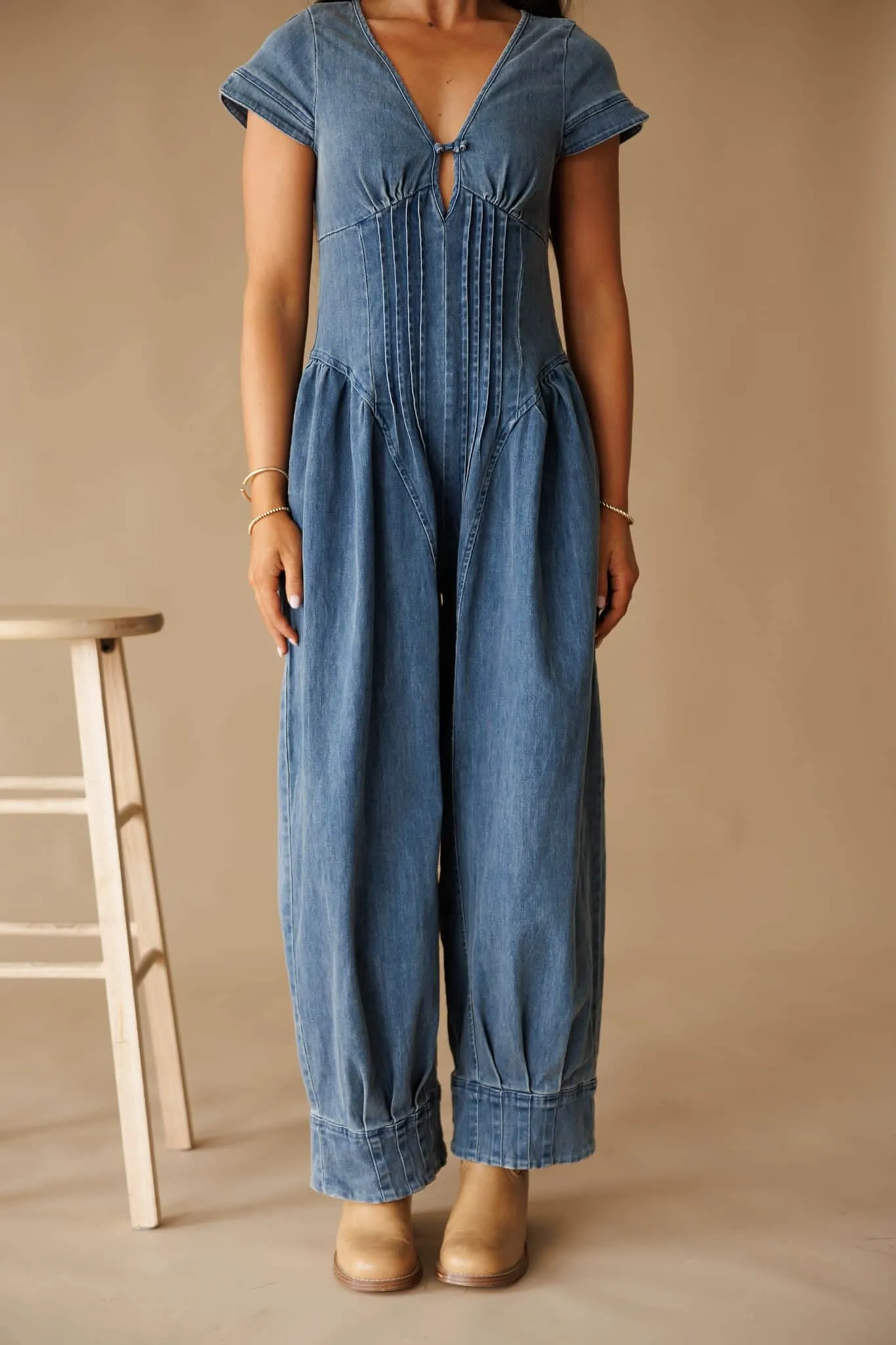 Stevie Denim Jumpsuit sold by LANE 201 product image thumbnail 4