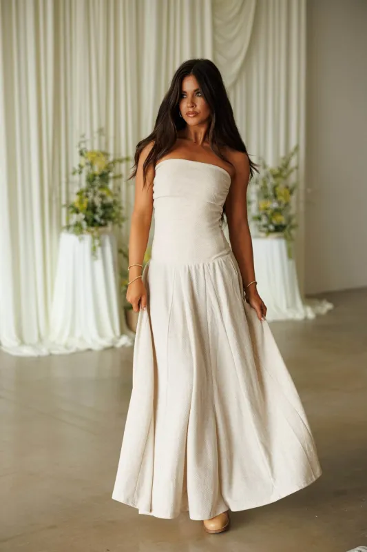 Oatmeal Tube Maxi Dress made by Klesis
