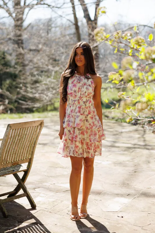 Blushing Bloom Mini Dress made by By Together